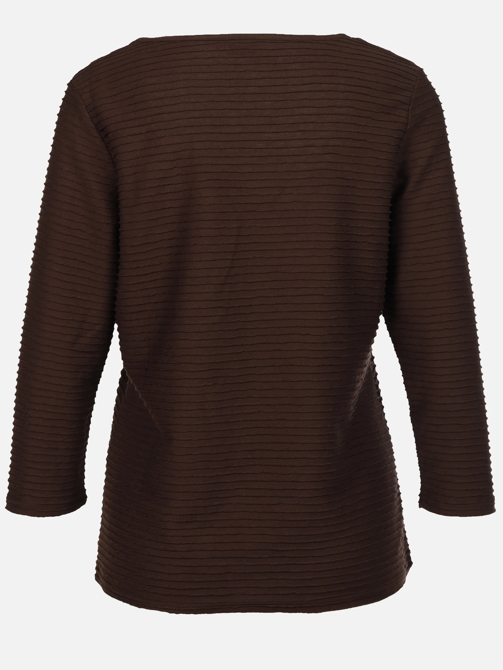 Sure Da-Struktur Shirt, 3/4 Arm Braun 929165 JAVA 2