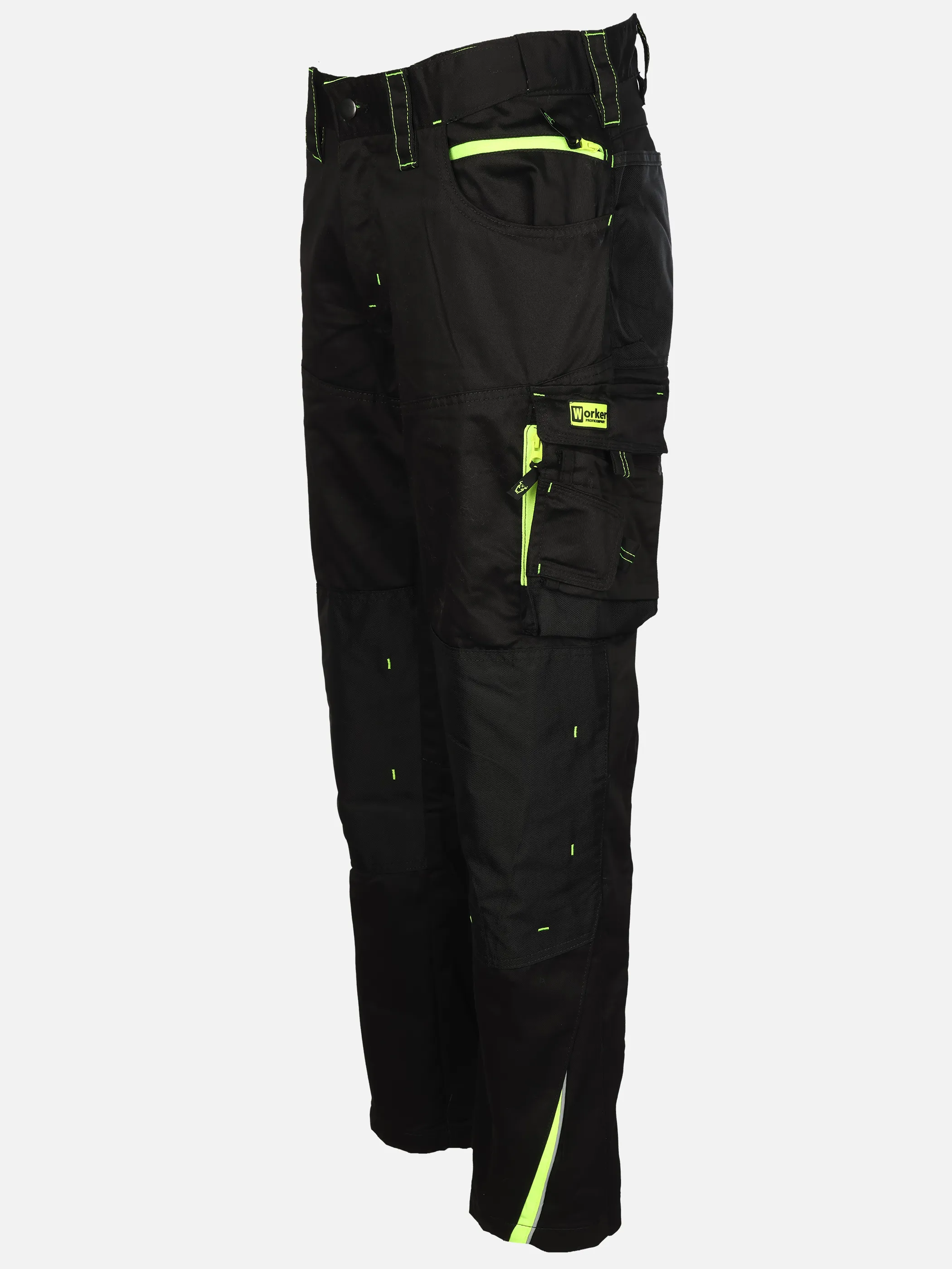 Worker He. Arbeitshose Neon Schwarz 929610 BL N YELLO 3