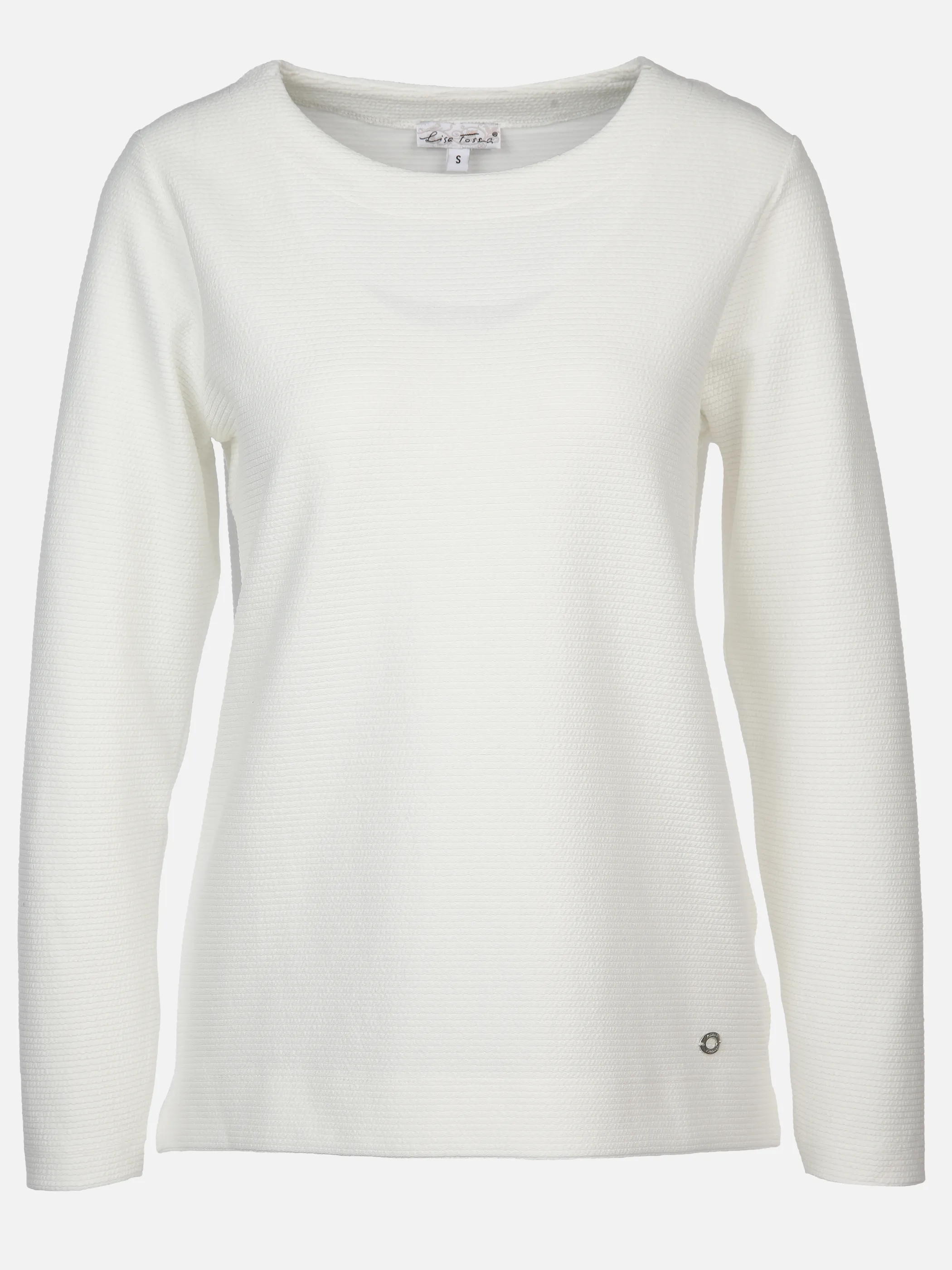 Lisa Tossa Da-Jacquard-Sweatshirt Rundhal Weiß 849246 OFFWHITE 1 Lisa Tossa Da-Jacquard-Sweatshirt Rundhal Weiß 849246 OFFWHITE 1