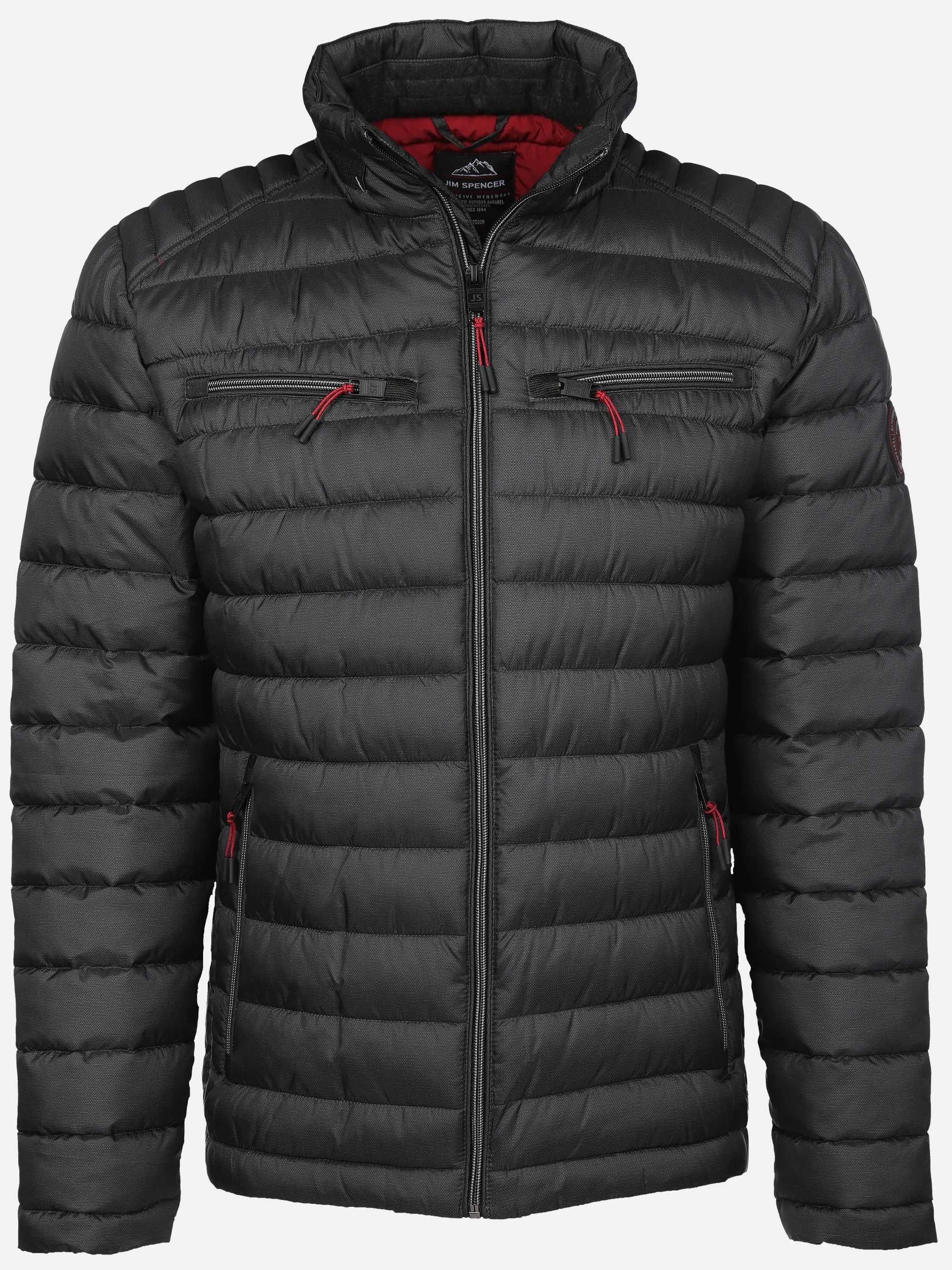 Jim Spencer He. Steppjacke melange Schwarz 912655 BLACK 1