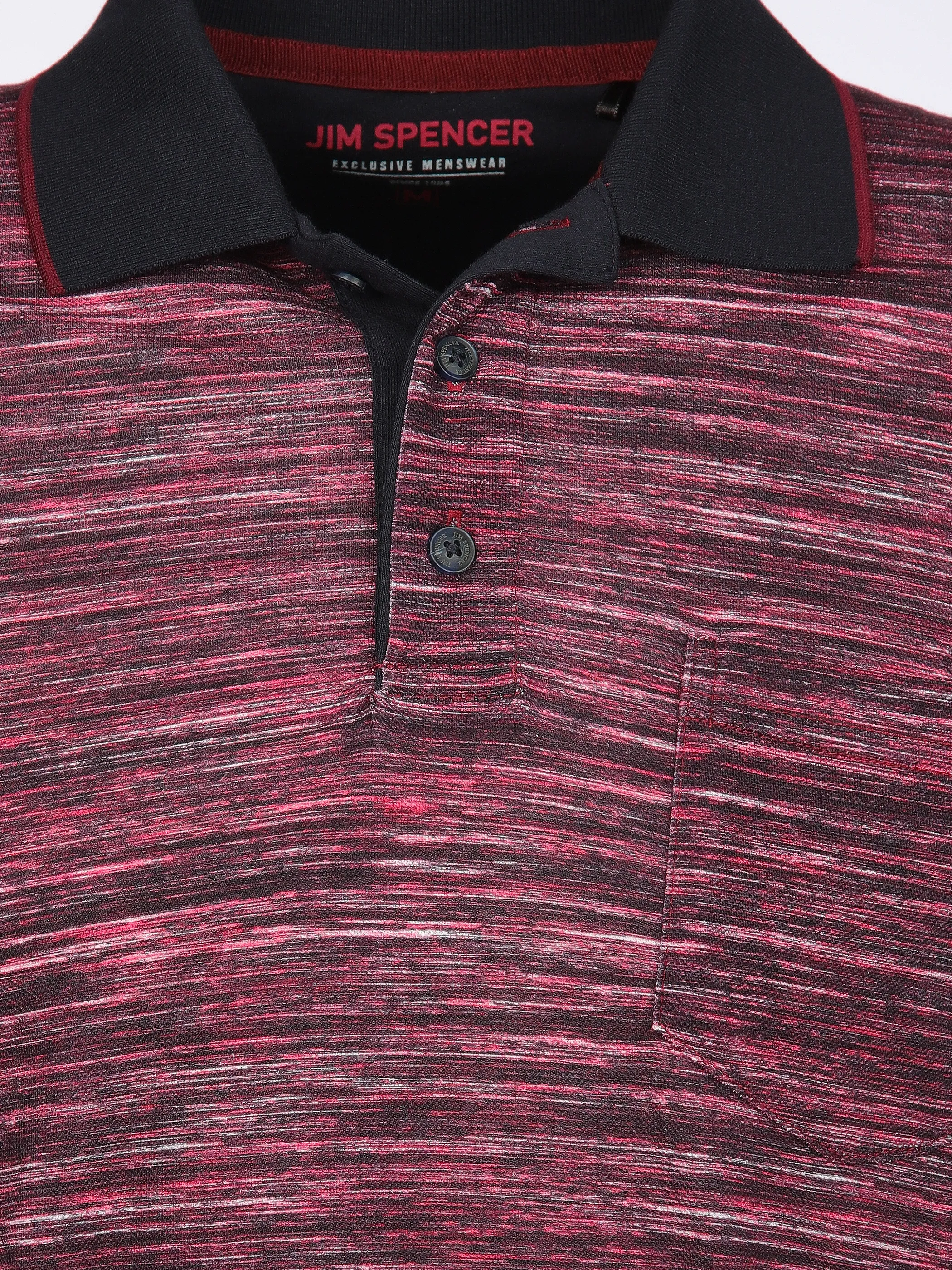 Jim Spencer He. Poloshirt 1/2 space print Rot 910732 RED 3