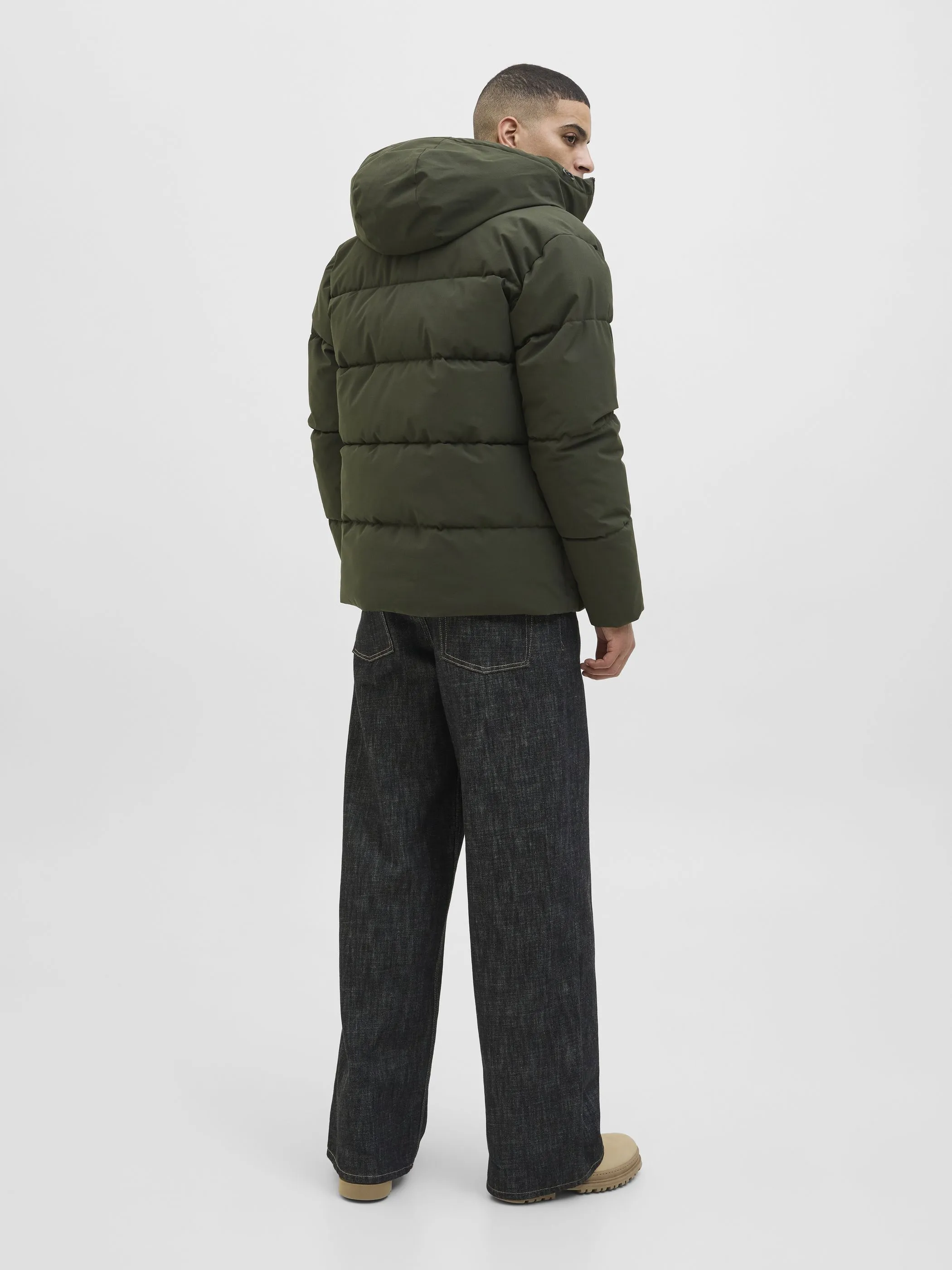 Jack Jones 12283517 JJGLOBAL PUFFER JACKE Schwarz 915257 176668 3