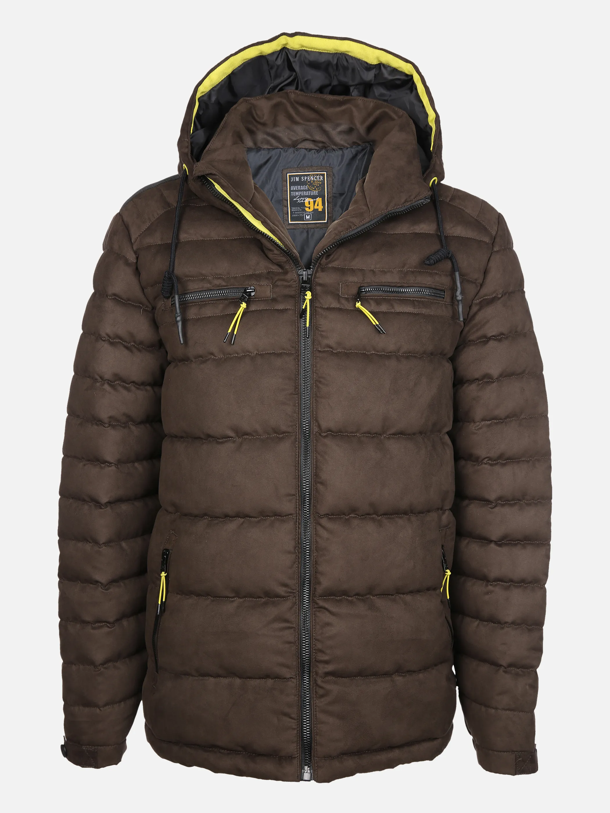 Jim Spencer He. Velour-Steppjacke Grün 856100 KHAKI 1