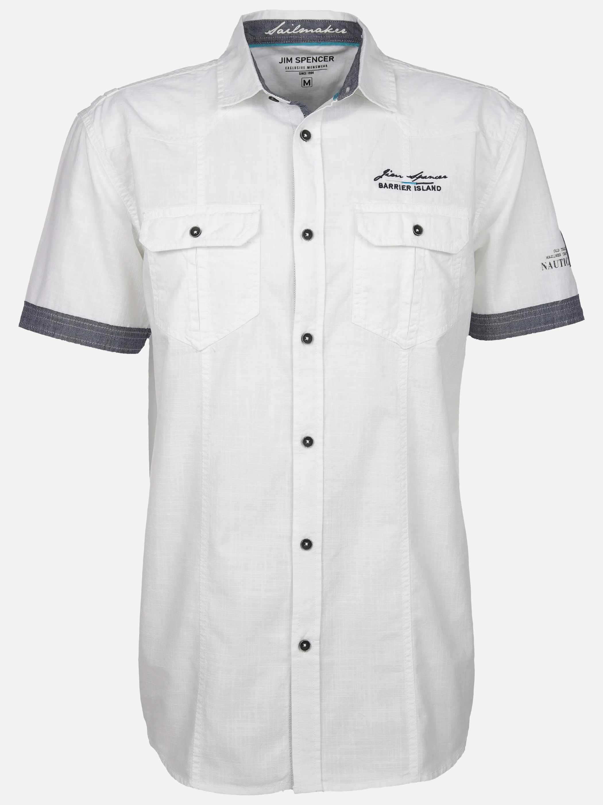 Jim Spencer He. Freizeithemd 1/2 Arm slub Weiß 906578 WHITE 1 Jim Spencer He. Freizeithemd 1/2 Arm slub Weiß 906578 WHITE 1