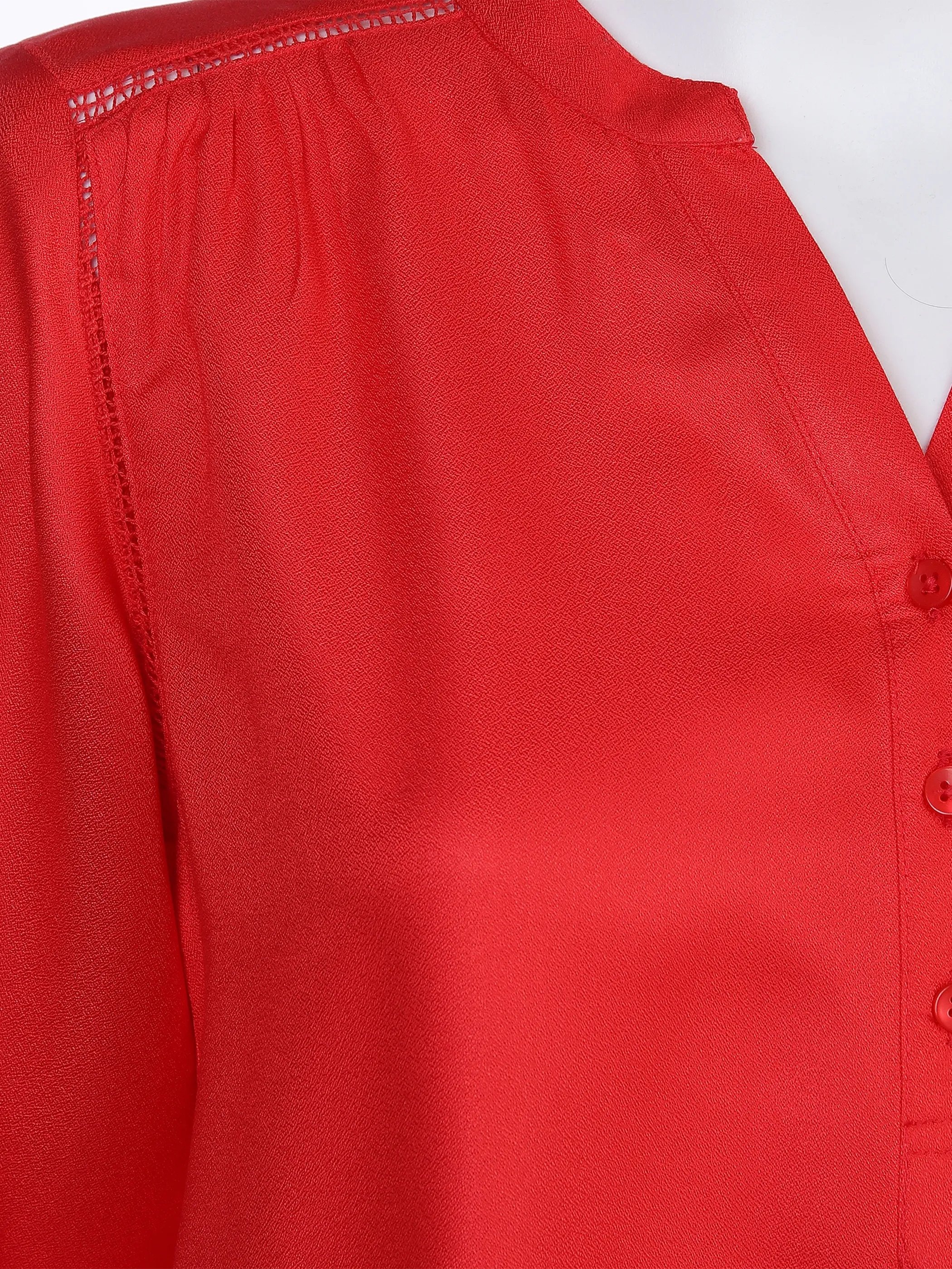 Sure Da-Bluse m. Knöpfchen Rot 863689 ROT 3