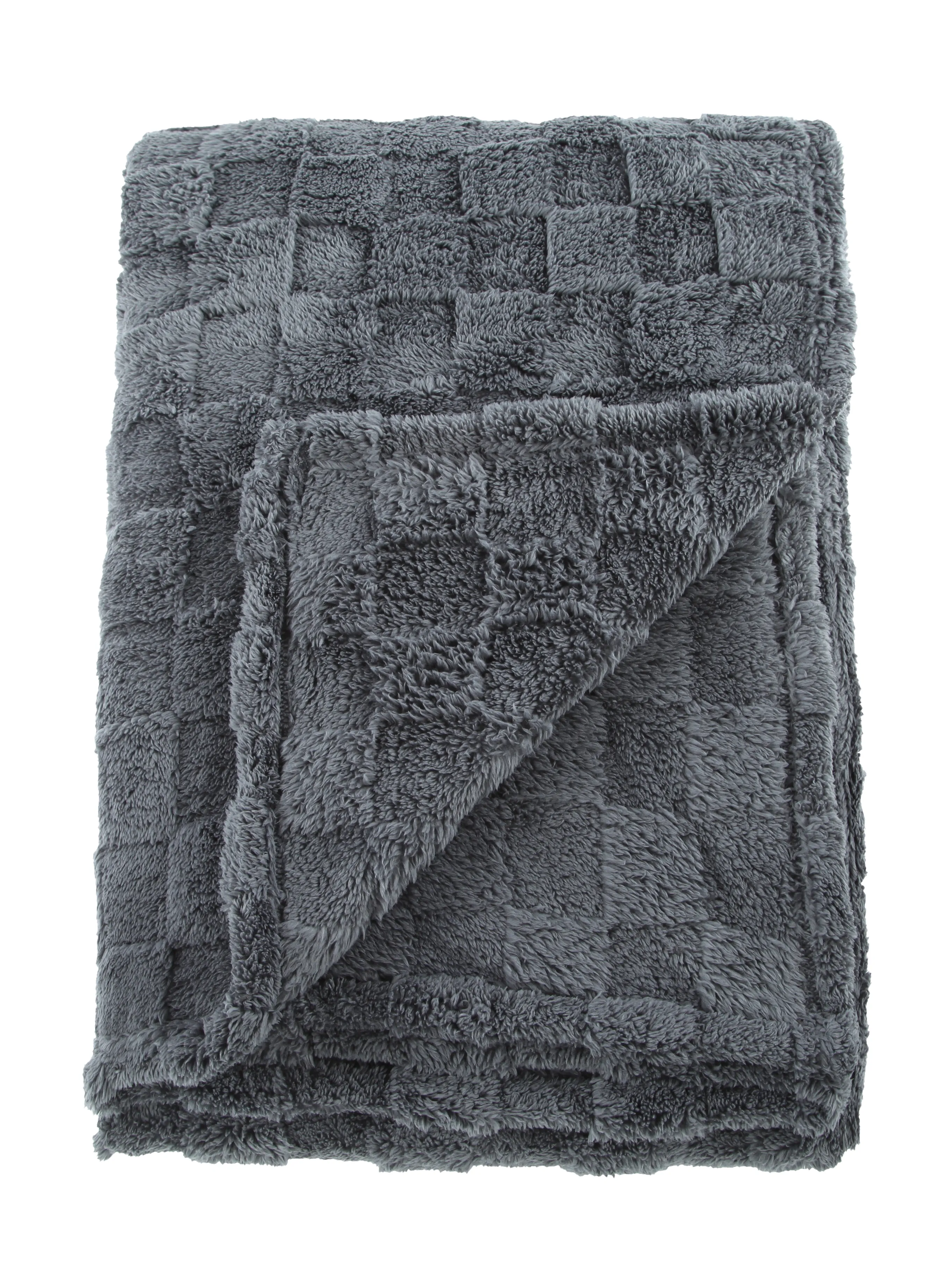 Sherpa Wohndecke mit Schachbrettmuster 150x200cm | noSize | 895962-ant