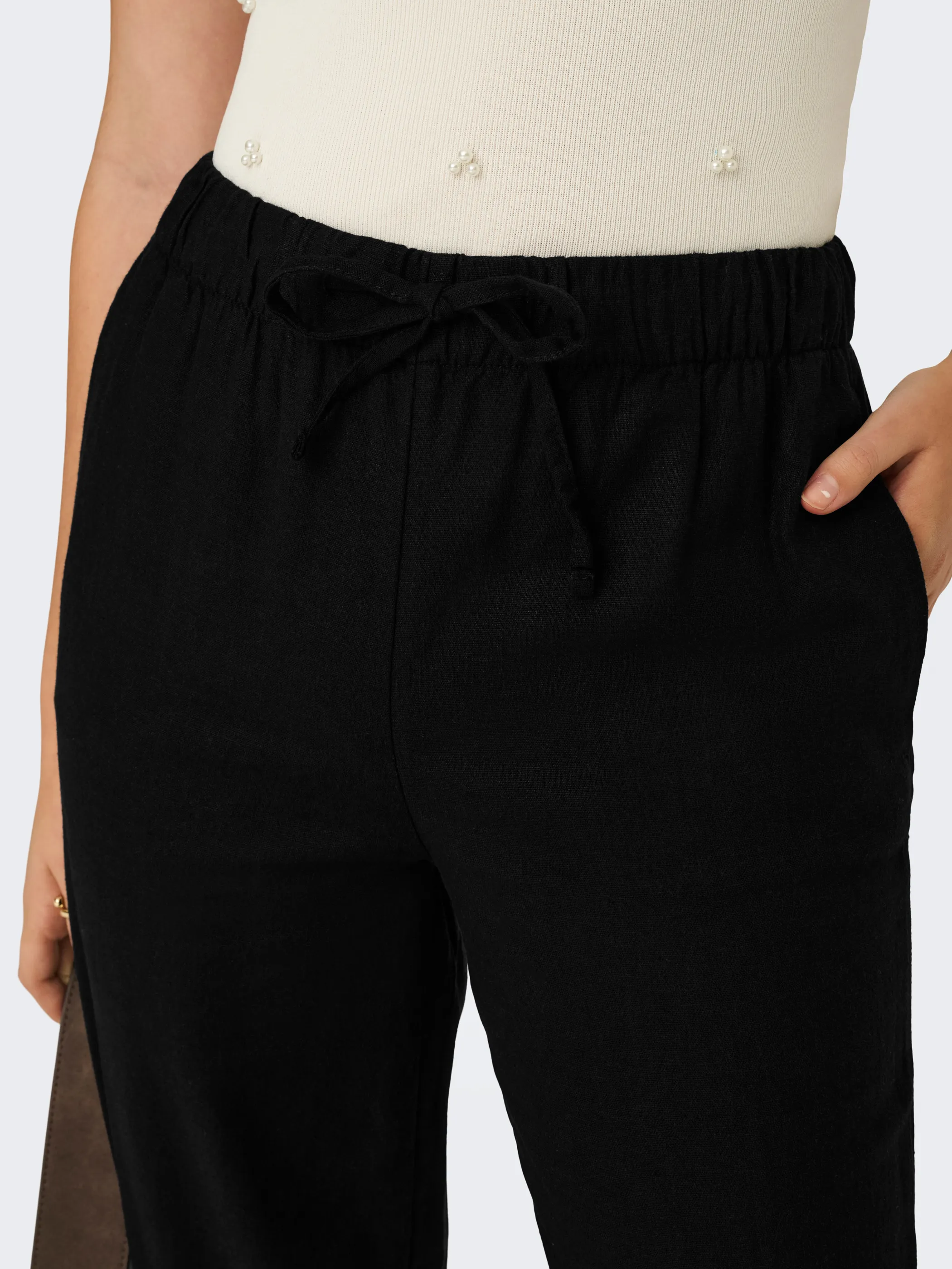 Only 15363676 ONLGOA MW LINEN BL PU Schwarz 922182 177911 2