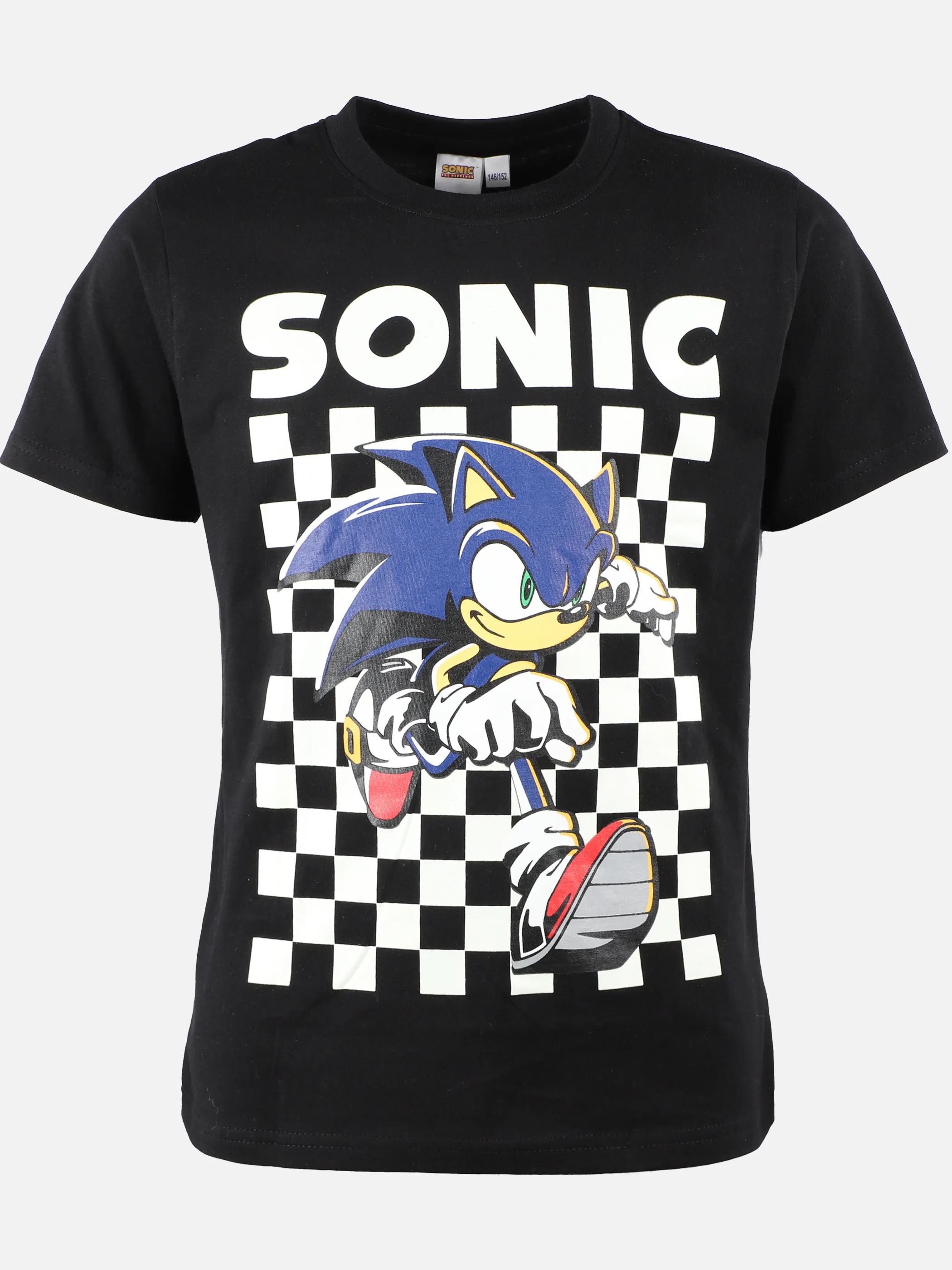 Sonic KJ T-Shirt mit glow in the dark Sonic Frontdruck Schwarz 892426 SCHWARZ 1 Sonic KJ T-Shirt mit glow in the dark Sonic Frontdruck Schwarz 892426 SCHWARZ 1