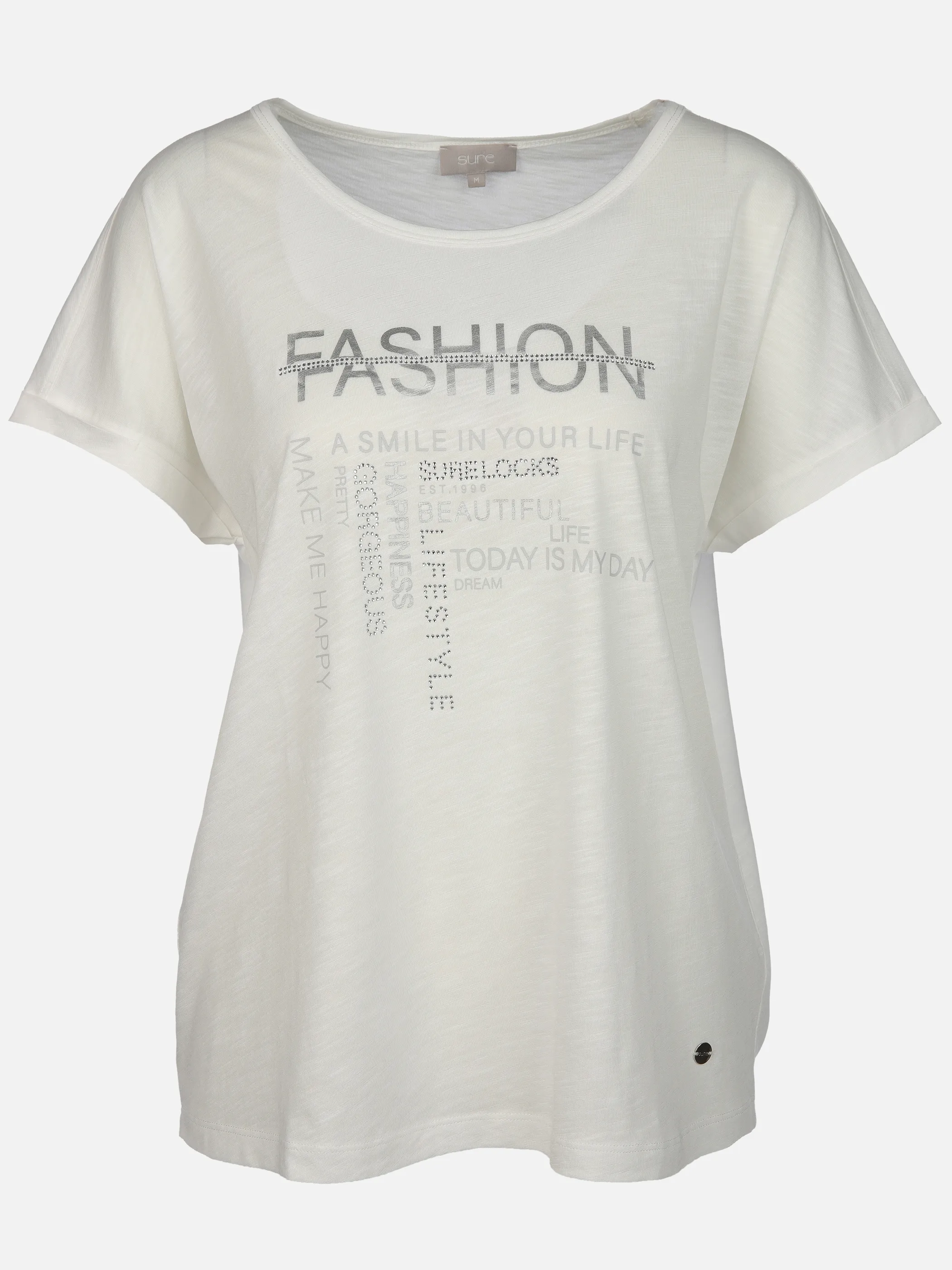 Sure Da-T-Shirt m. Folienprint Weiß 908083 OFFWHITE 1 Sure Da-T-Shirt m. Folienprint Weiß 908083 OFFWHITE 1