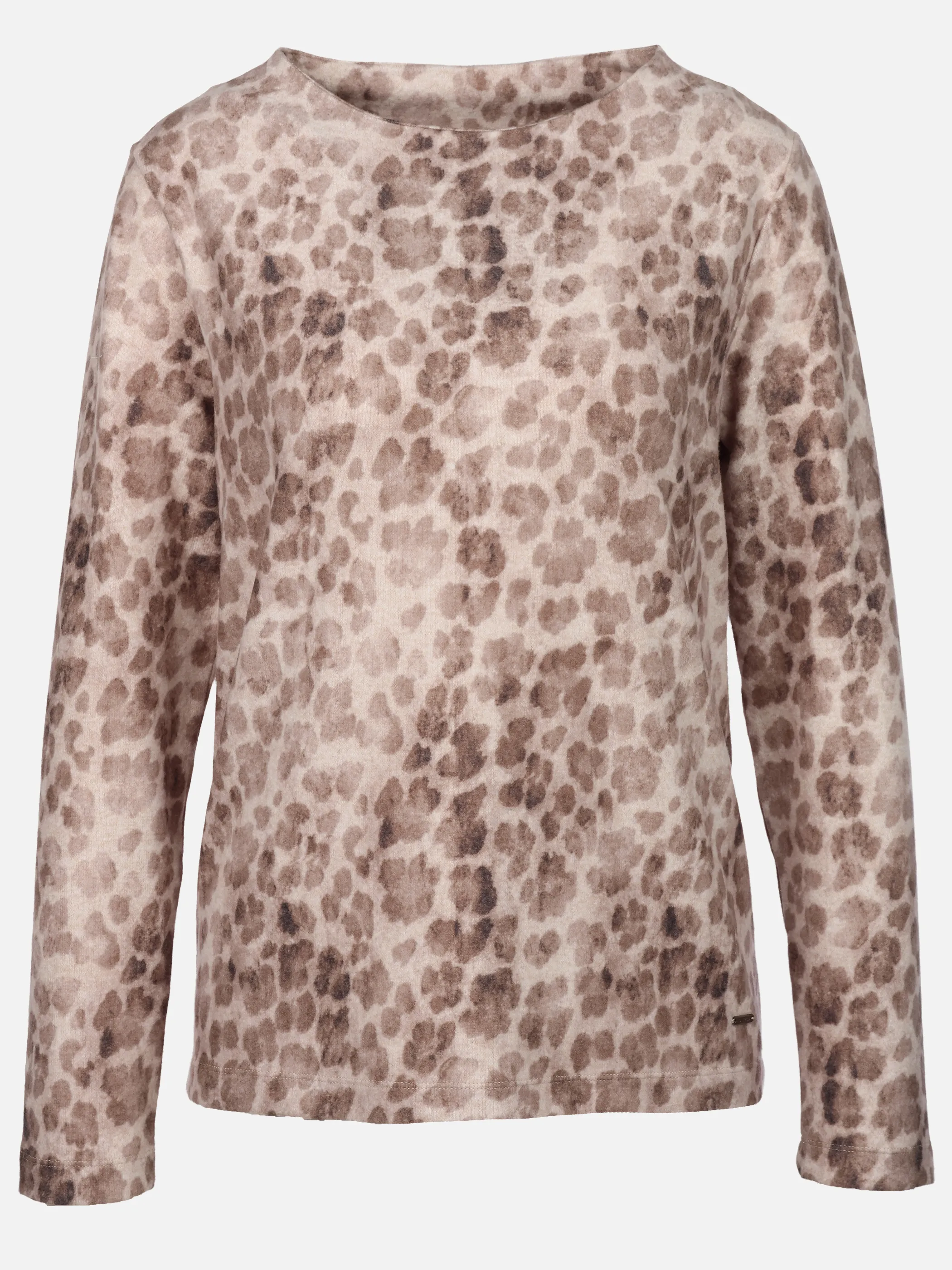 Lisa Tossa Da. Print-Flausch shirt m.Belegkragen Beige 932520 BEIGE/LEO 1