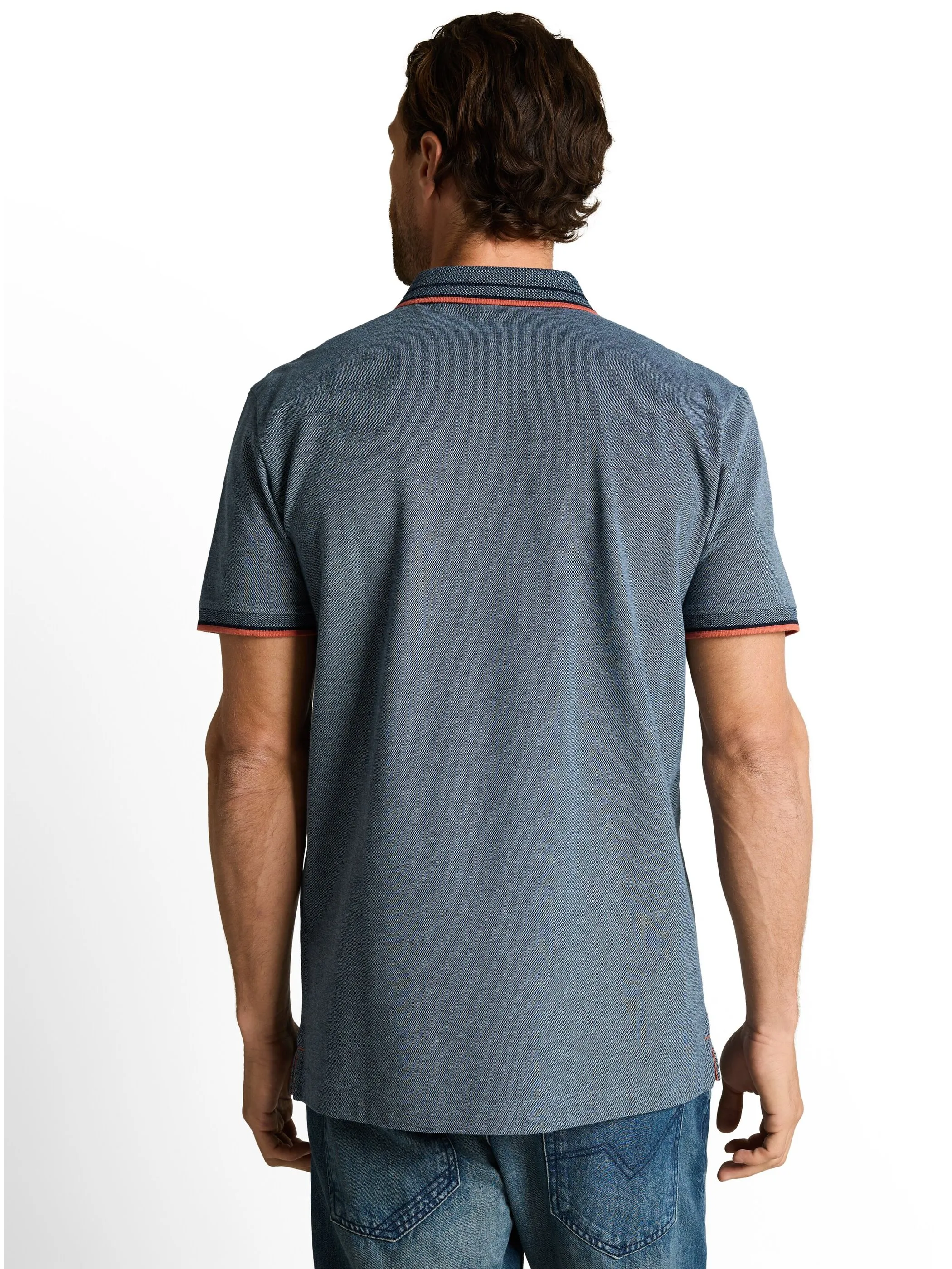 Tom Tailor 1050778 NOS printed polo Blau 922100 40493 2