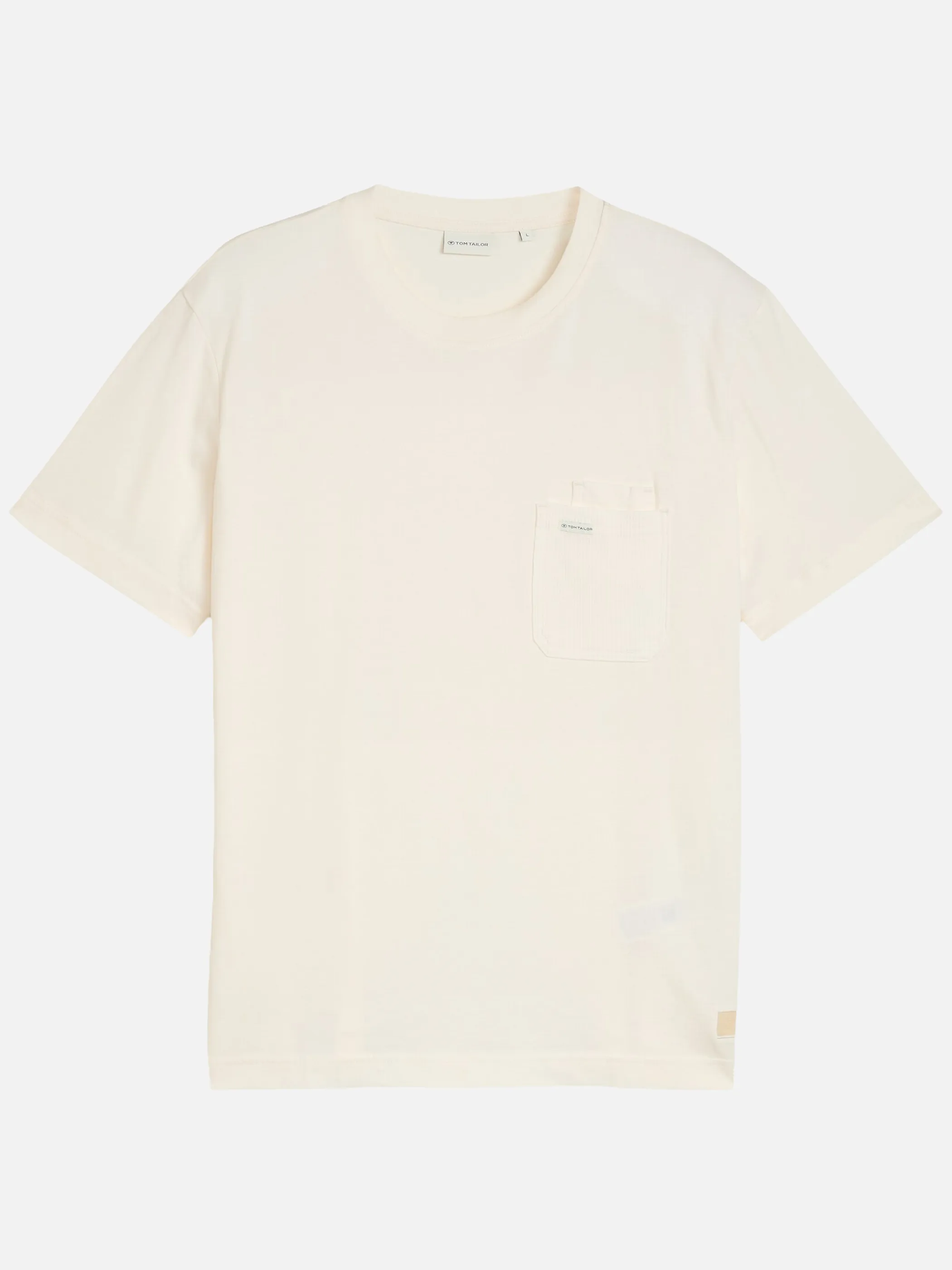 Tom Tailor 1050582 garment dye t-shirt with pocket Weiß 922111 10348 3