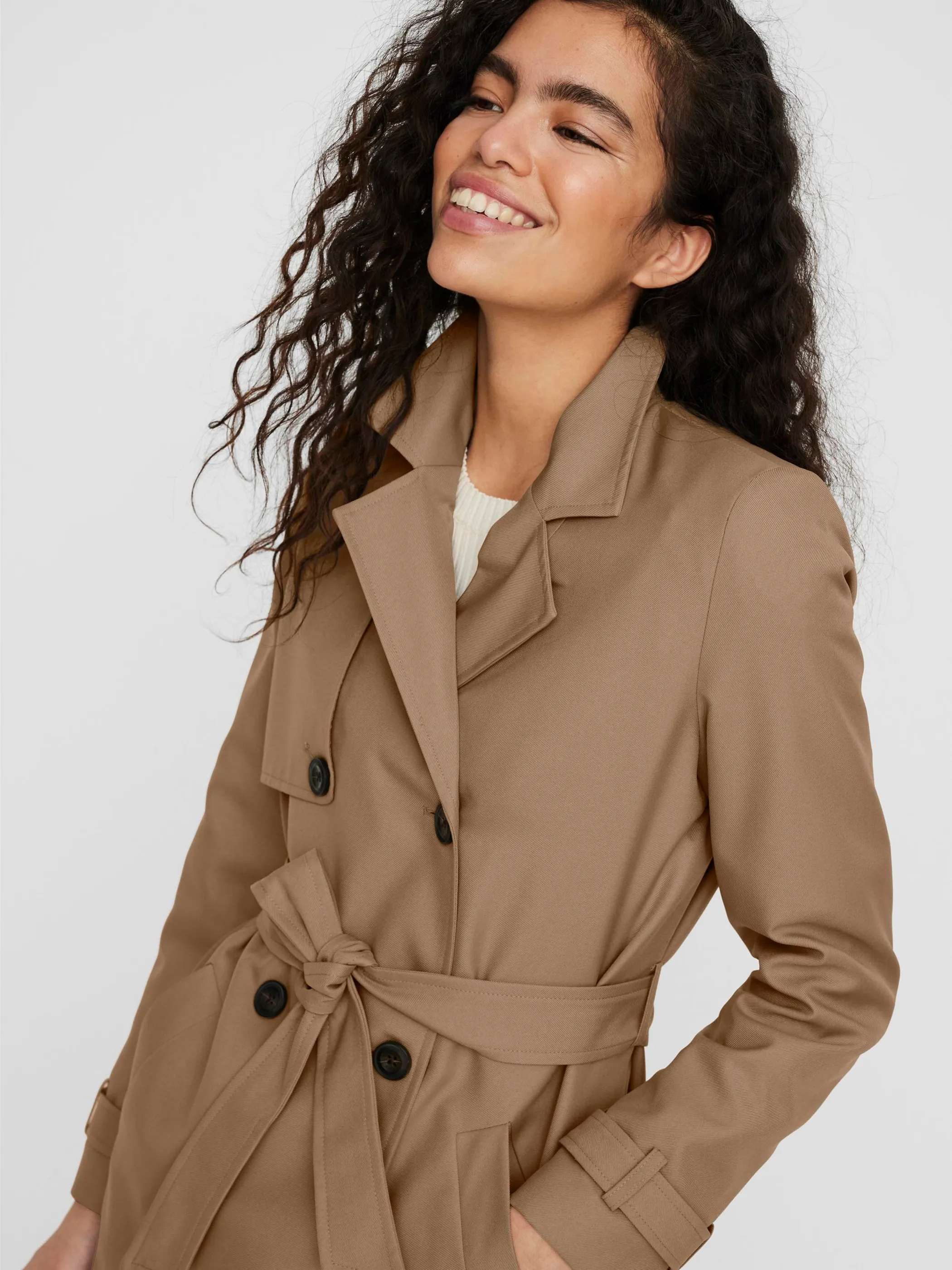 Vero Moda 10239411 VMCELESTE 3/4 TRENCHC Braun 888447 202611 3
