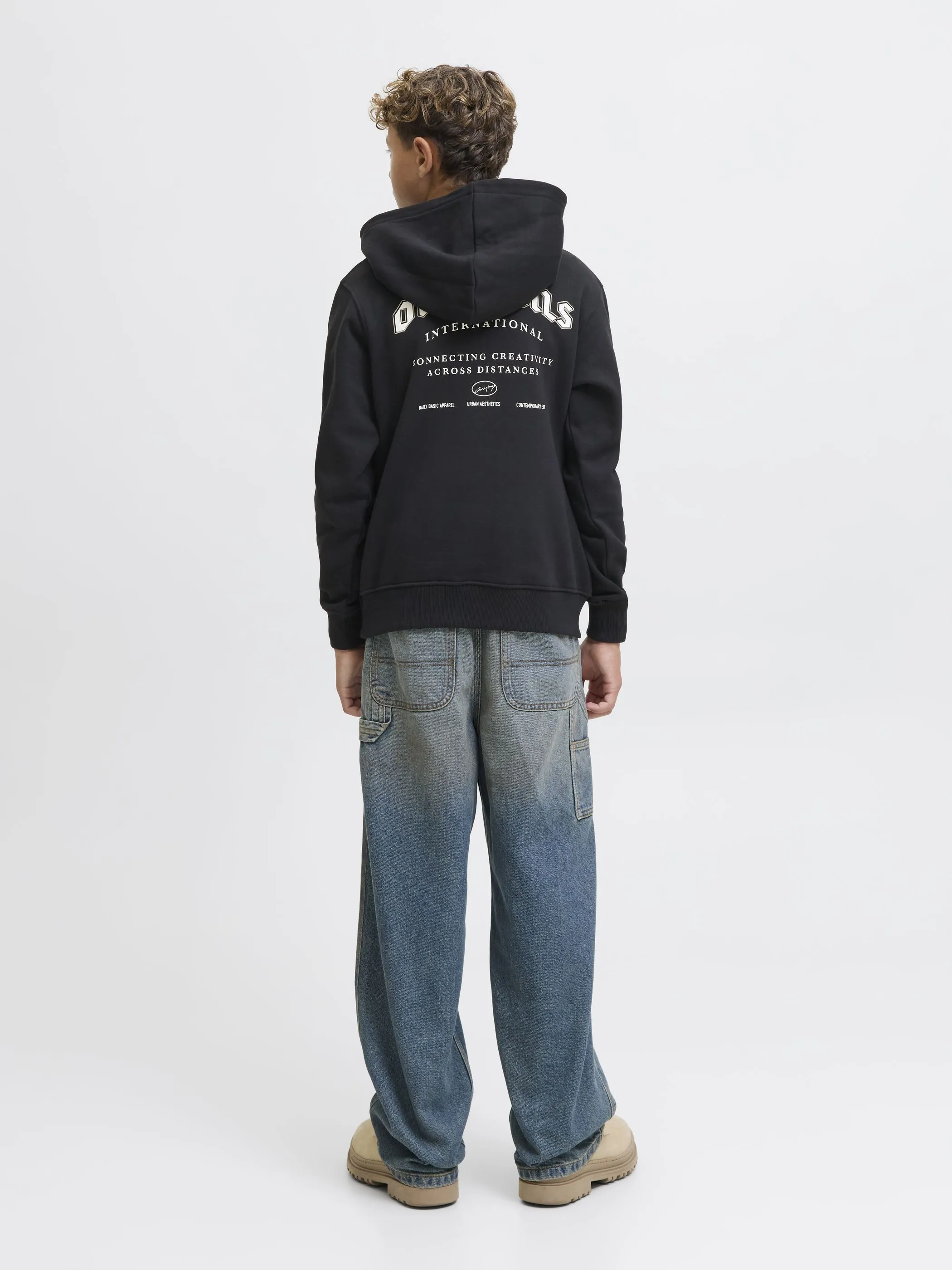 Jack&Jones Junior 12284109 JORMEADOWS SWEAT HOOD Schwarz 917334 178012 5