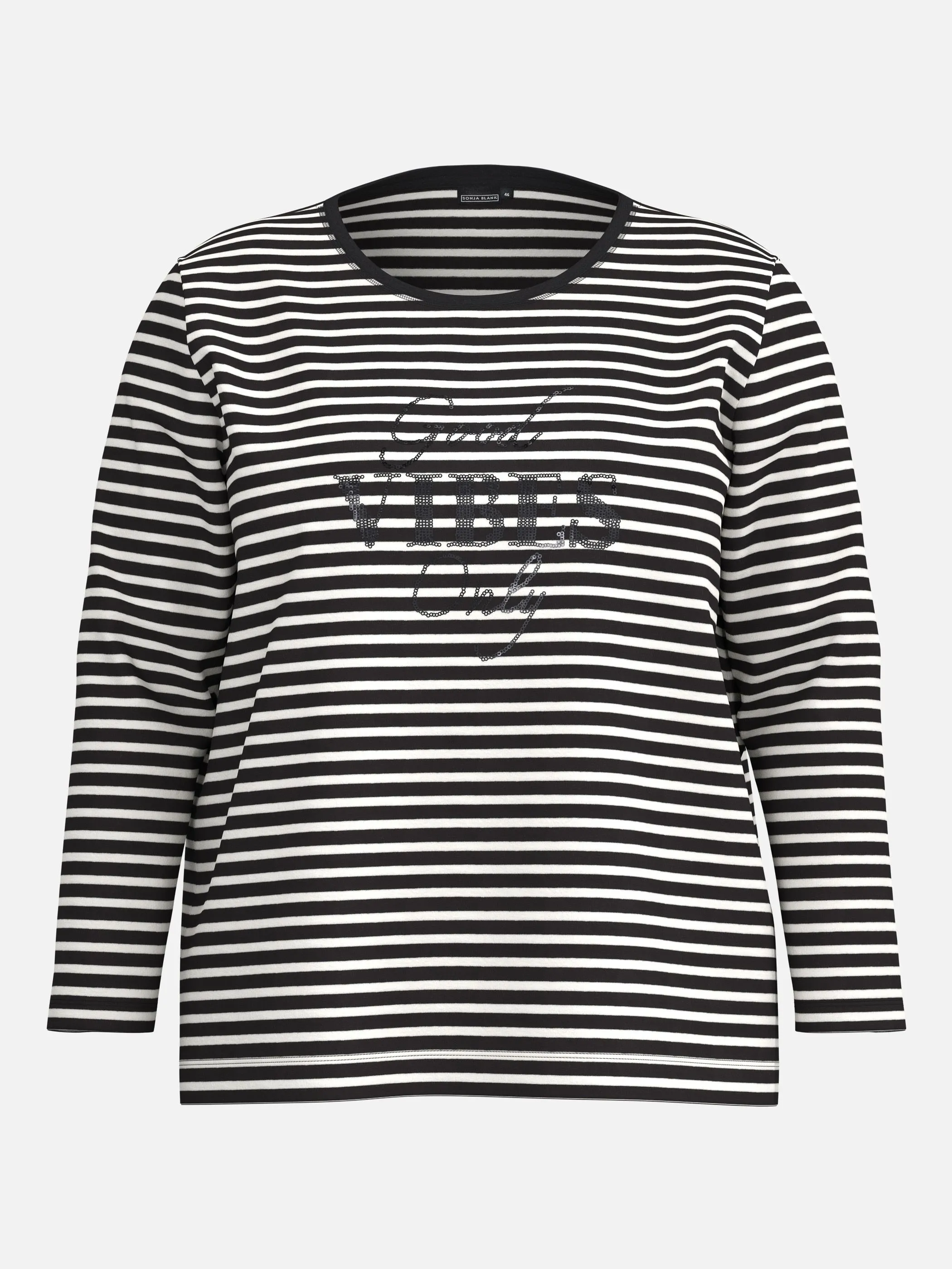 Sonja Blank Da-gr.Gr. Streifenshirt Schwarz 930000 BLACKSTRIP 4