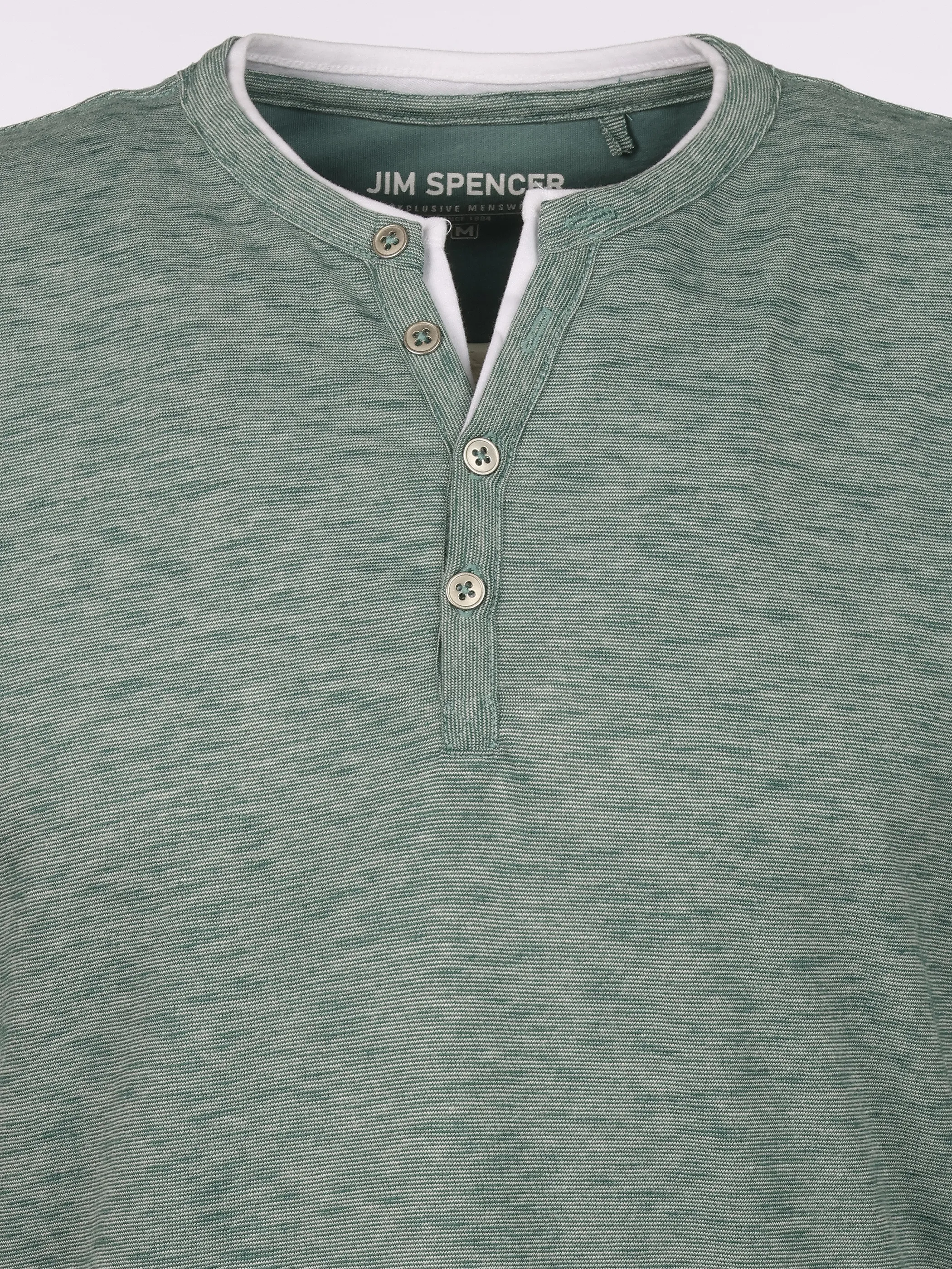 Jim Spencer He. Henleyshirt 1/2 Arm grindle Blau 922459 OCEAN 3