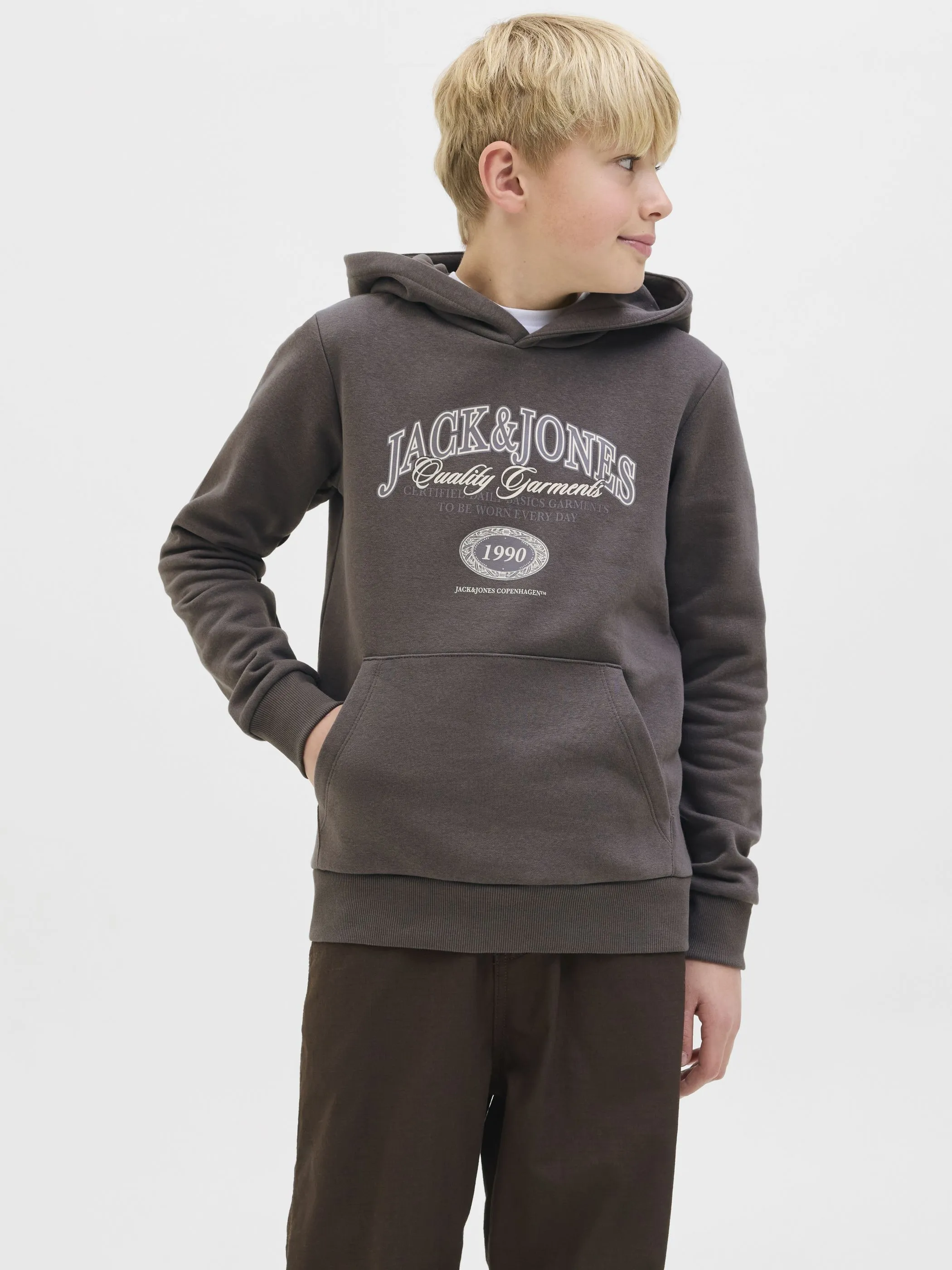 Jack&Jones Junior 12289751 JJARI BRANDING SWEAT Grau 918392 176650 5