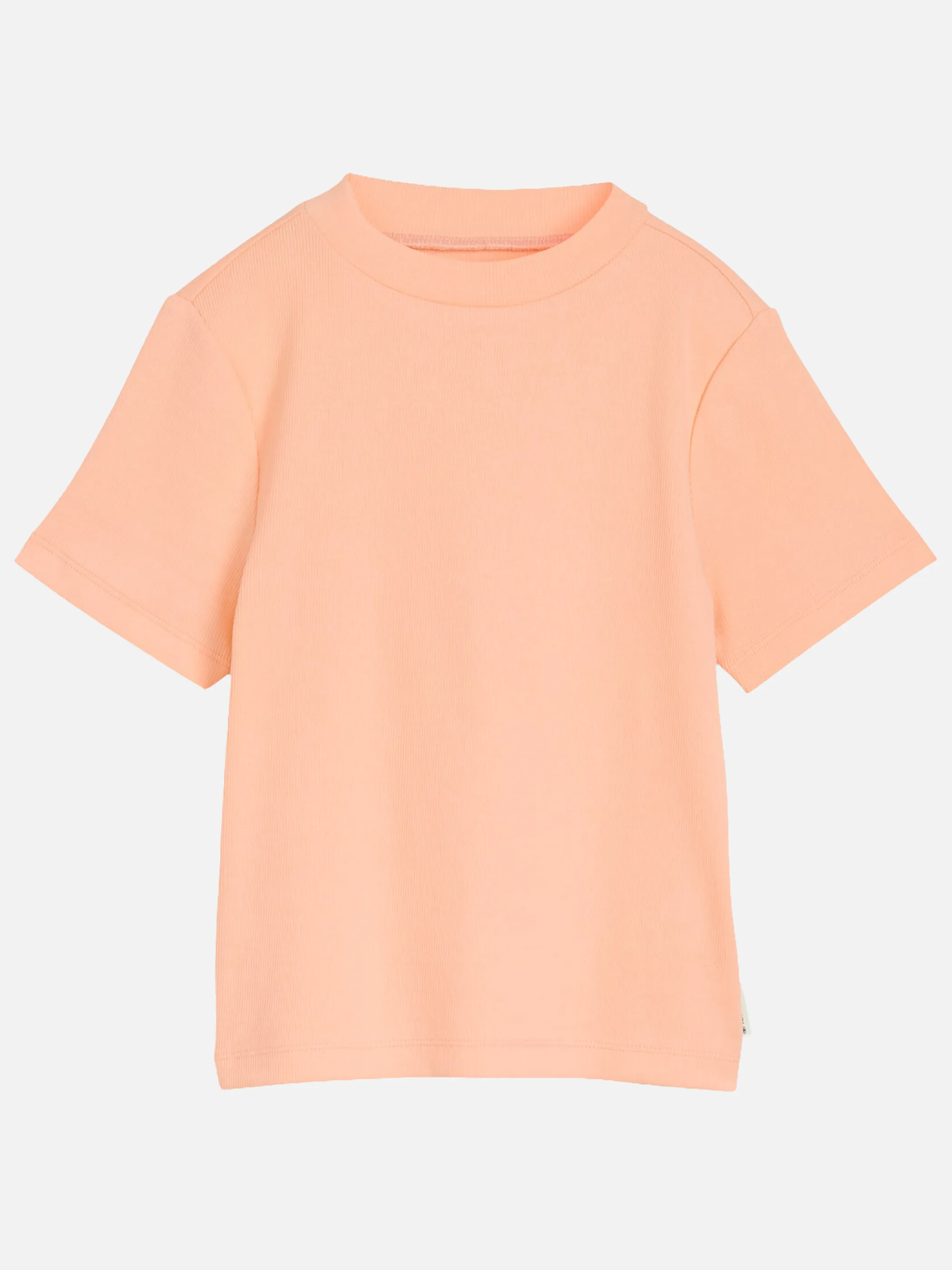 Tom Tailor 1041065 cropped mock neck rib t-shirt Orange 891320 37758 1