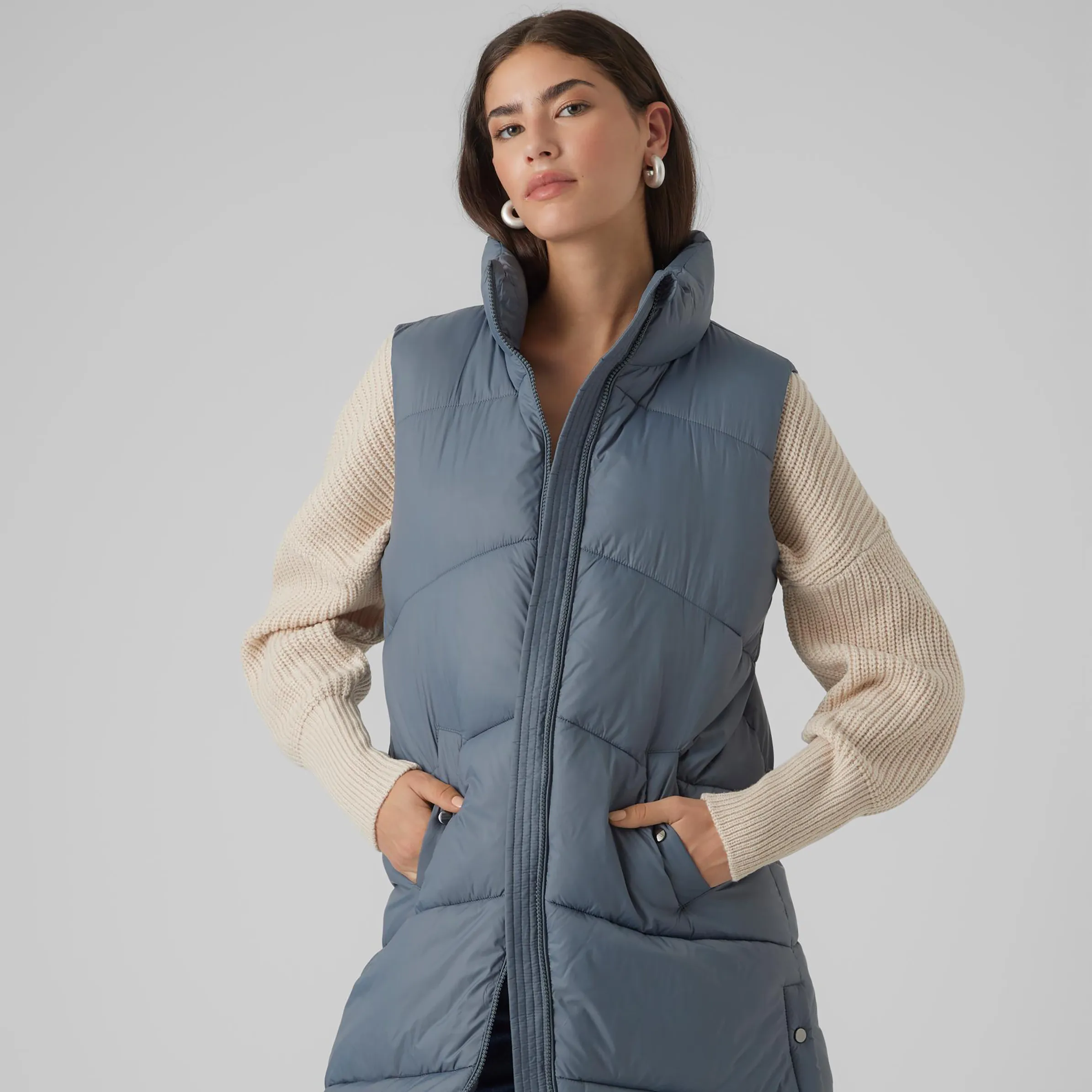 Vero Moda 10273950 VMUPPSALA 3-4 WAISTCO Grau 866166 192778 4 Vero Moda 10273950 VMUPPSALA 3-4 WAISTCO Grau 866166 192778 4