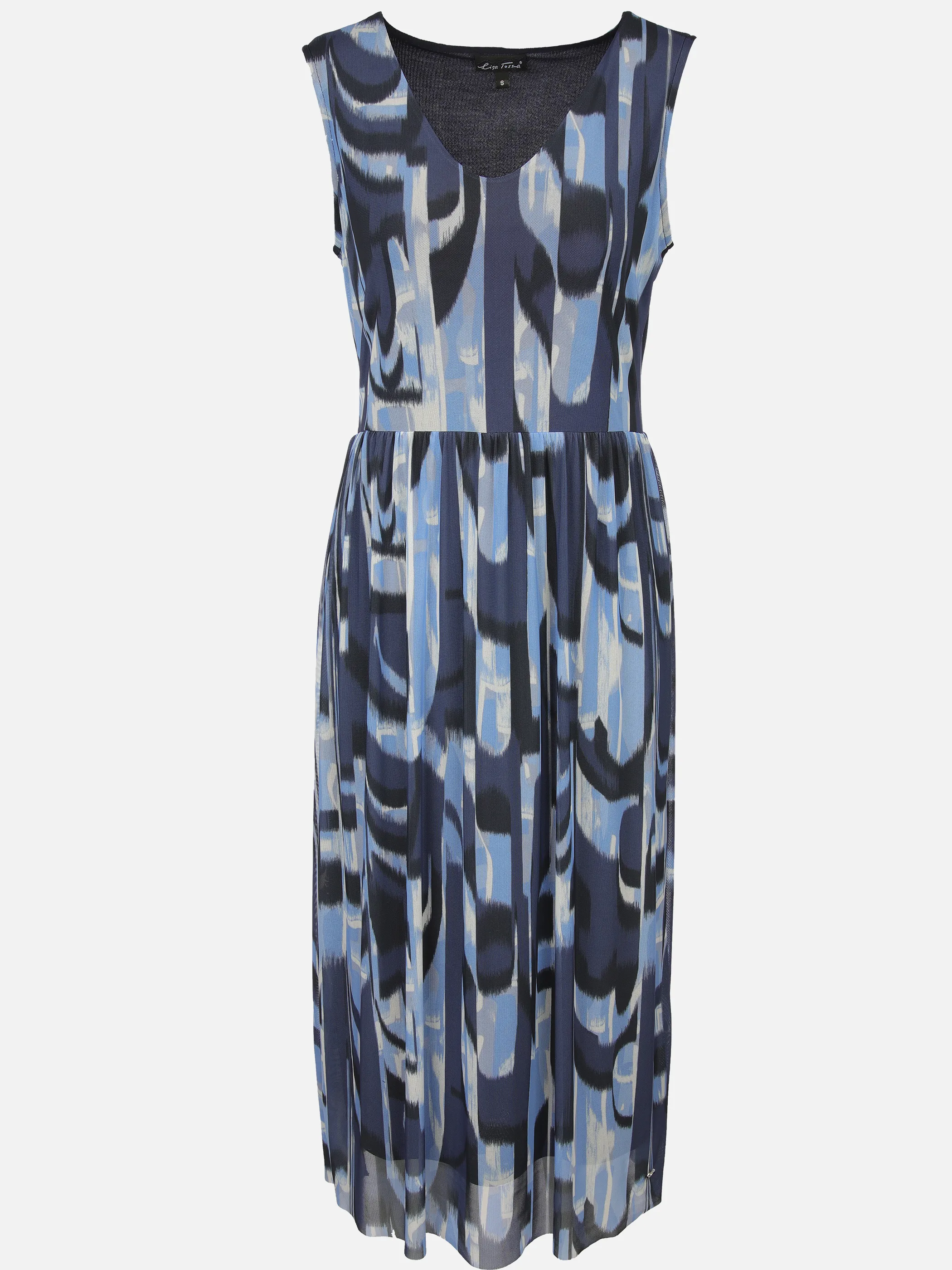 Lisa Tossa Da-Meshkleid ohne Ärmel Blau 909503 BLAU 1 Lisa Tossa Da-Meshkleid ohne Ärmel Blau 909503 BLAU 1