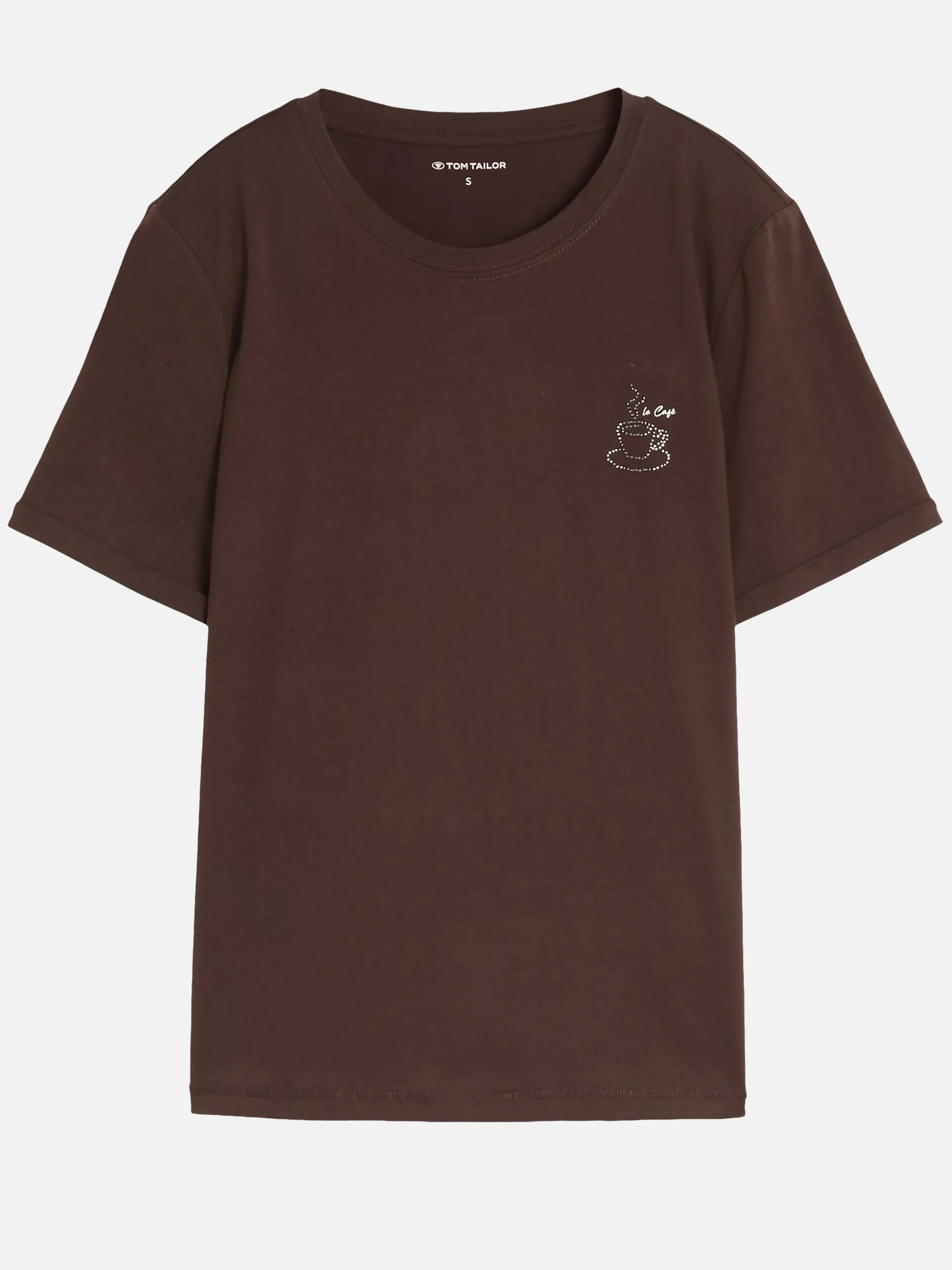 Tom Tailor 1051231 T-Shirt with front print Braun 926129 13234 3