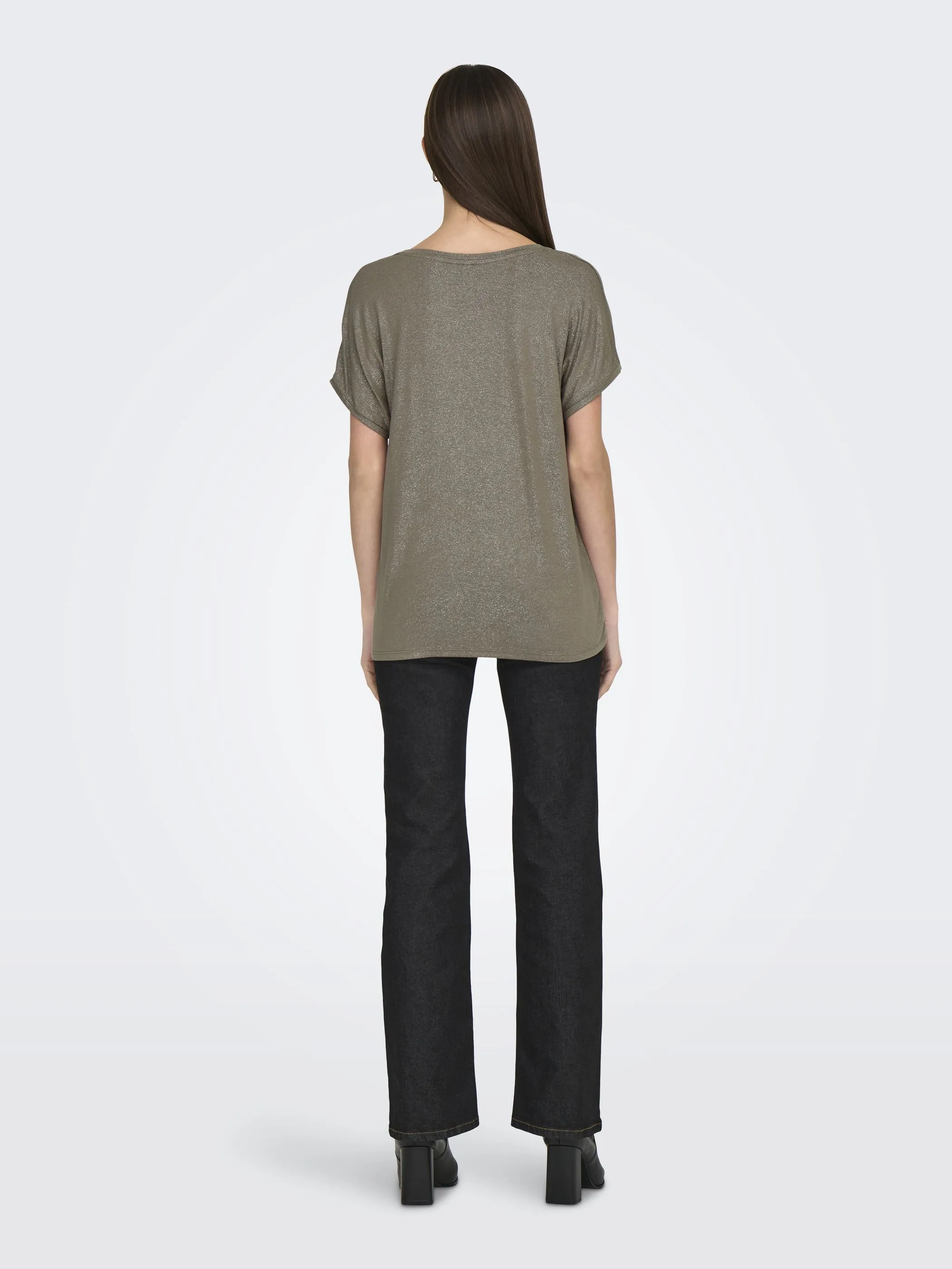 Only 15315976 ONLCARRIE S/S GLITTER Braun 907404 239935002 4
