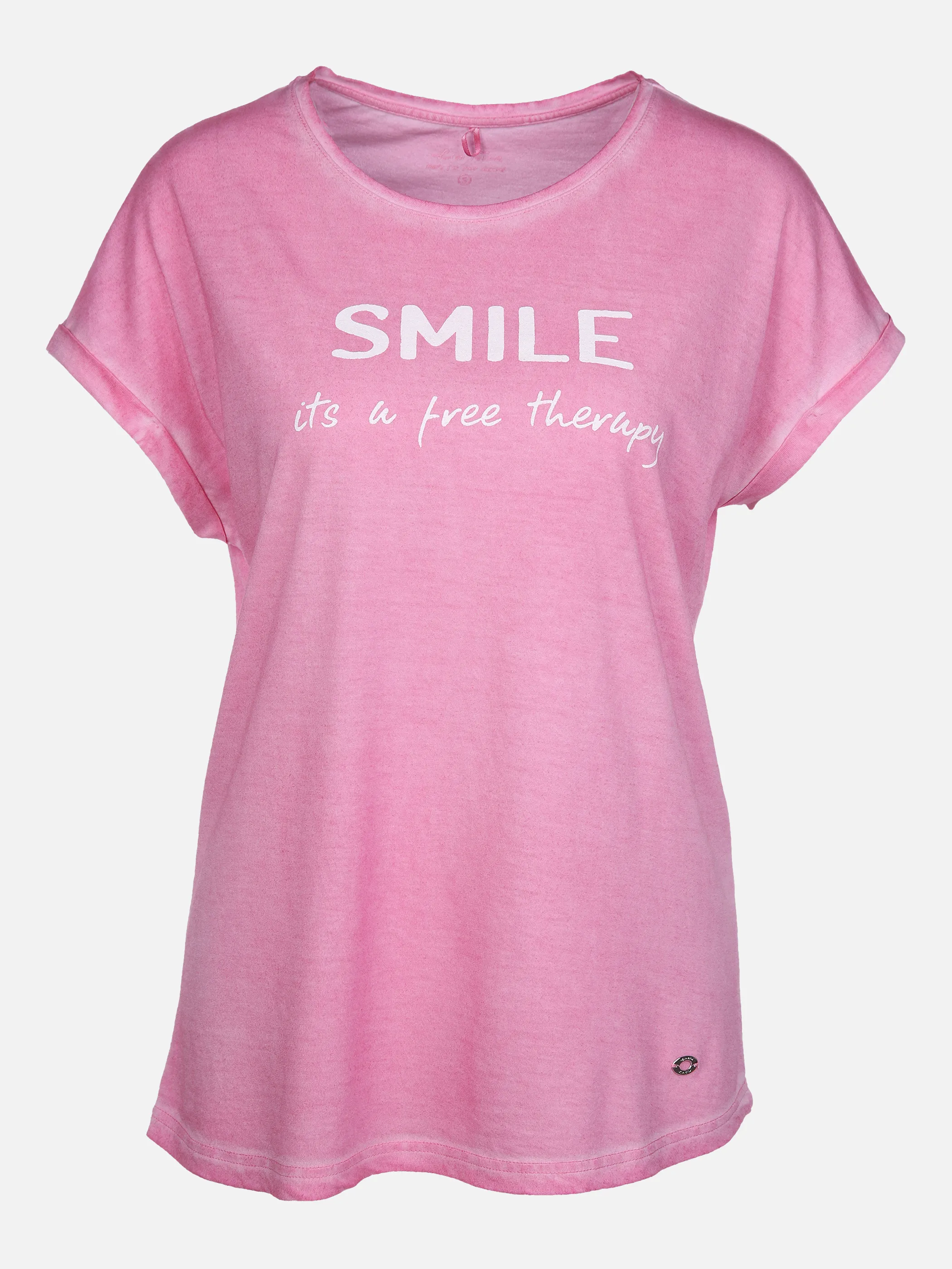 Lisa Tossa Da-T-Shirt m. Frontprint Pink 864662 PINK 1 Lisa Tossa Da-T-Shirt m. Frontprint Pink 864662 PINK 1