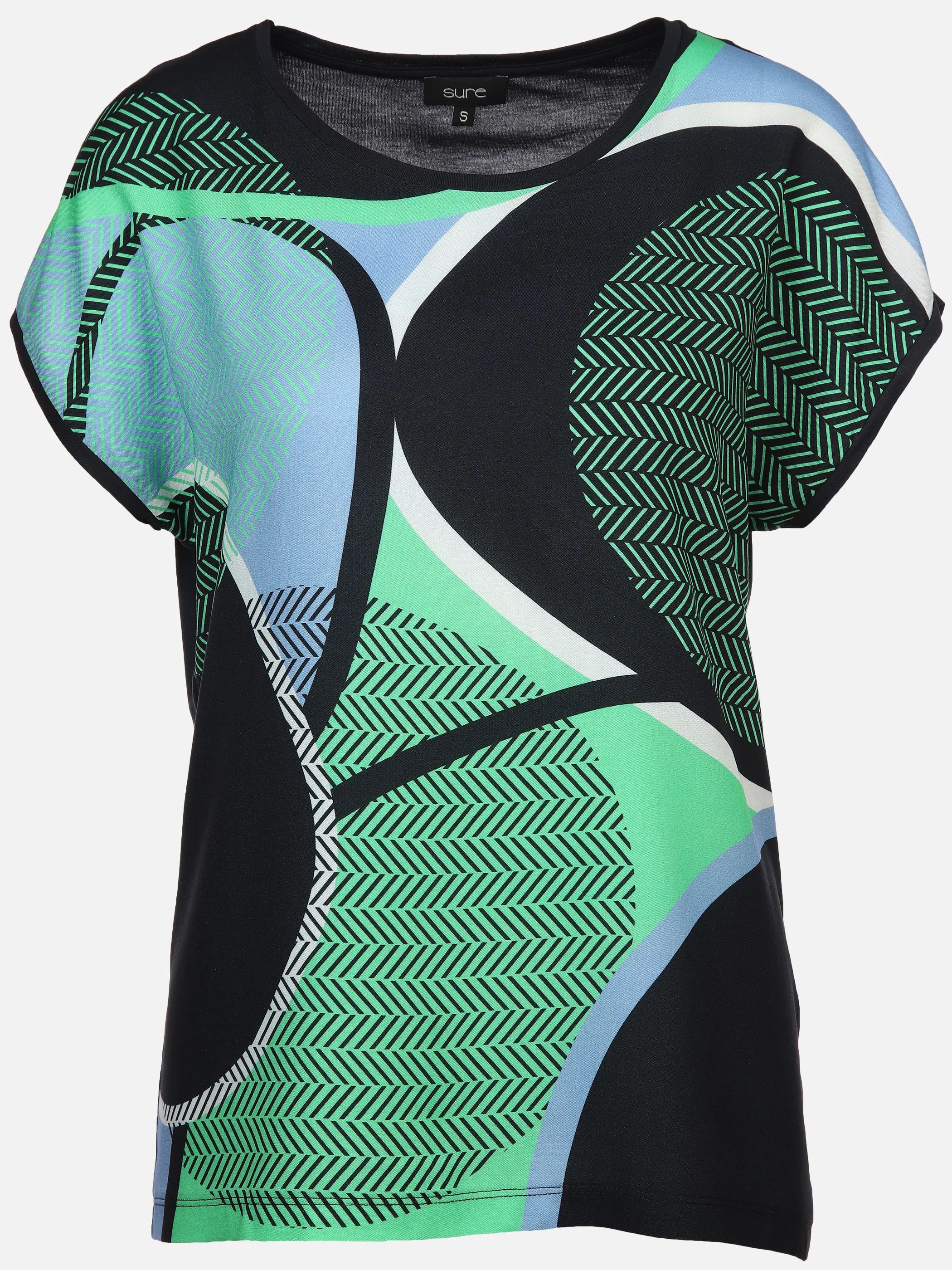 Sure Da-Materialmix-Shirt Grün 893421 MR/IGREEN 1