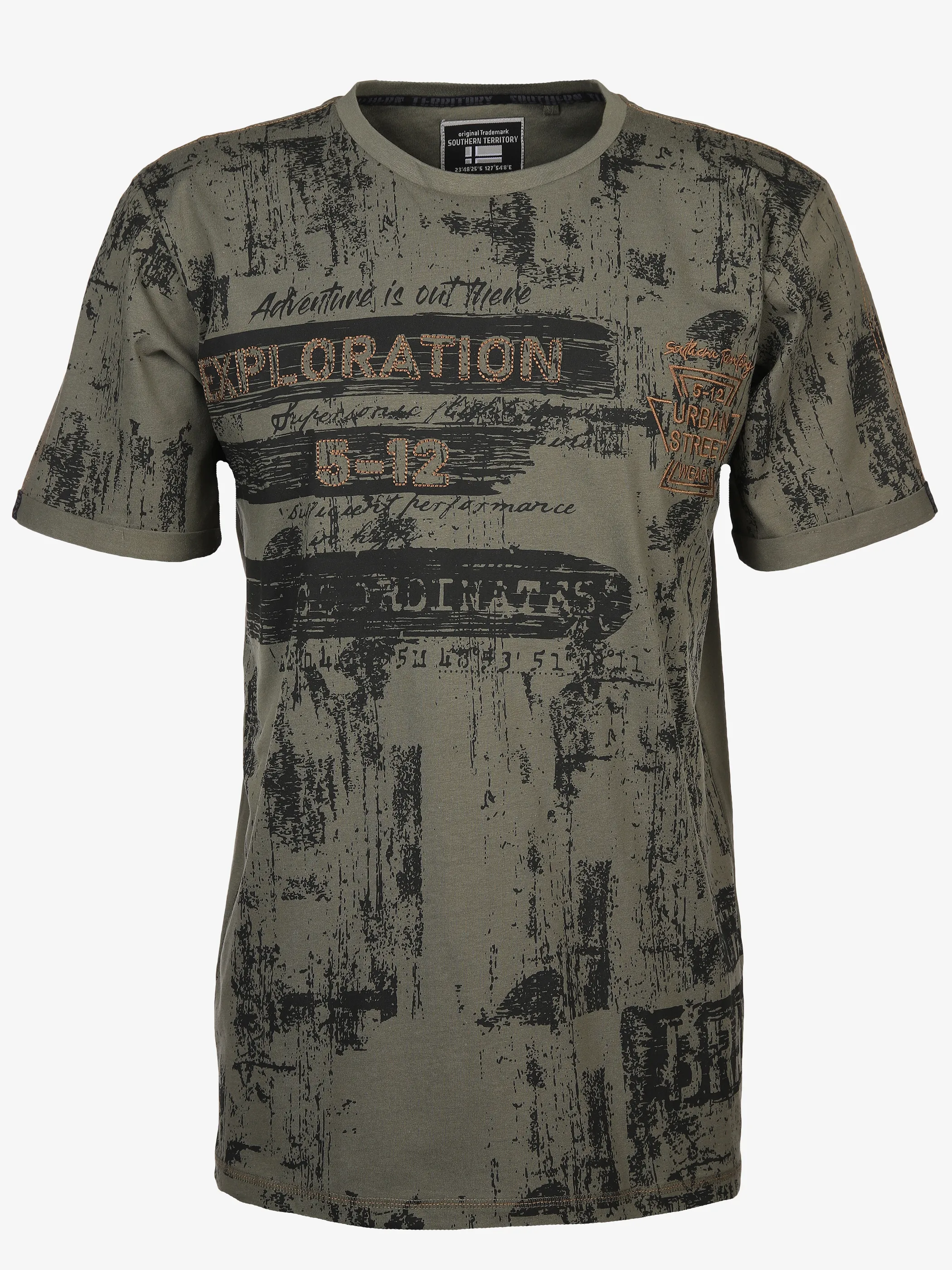 Southern Territory He- T-Shirt 1/2 Arm allover Oliv 893221 OLIVE 1