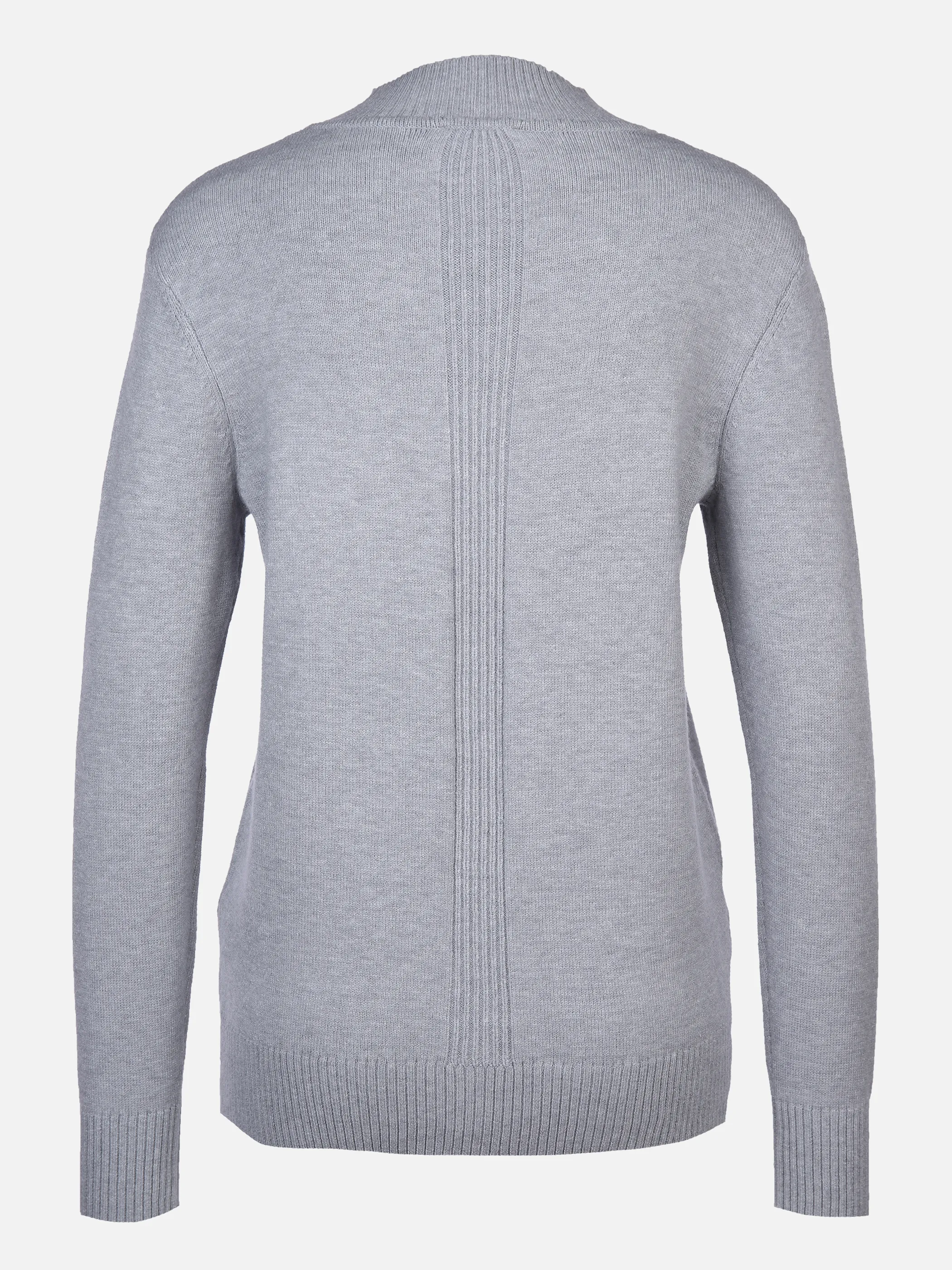 Sure Da-Stehkragenpullover m.Rippei Grau 868571 GRAU MEL. 2