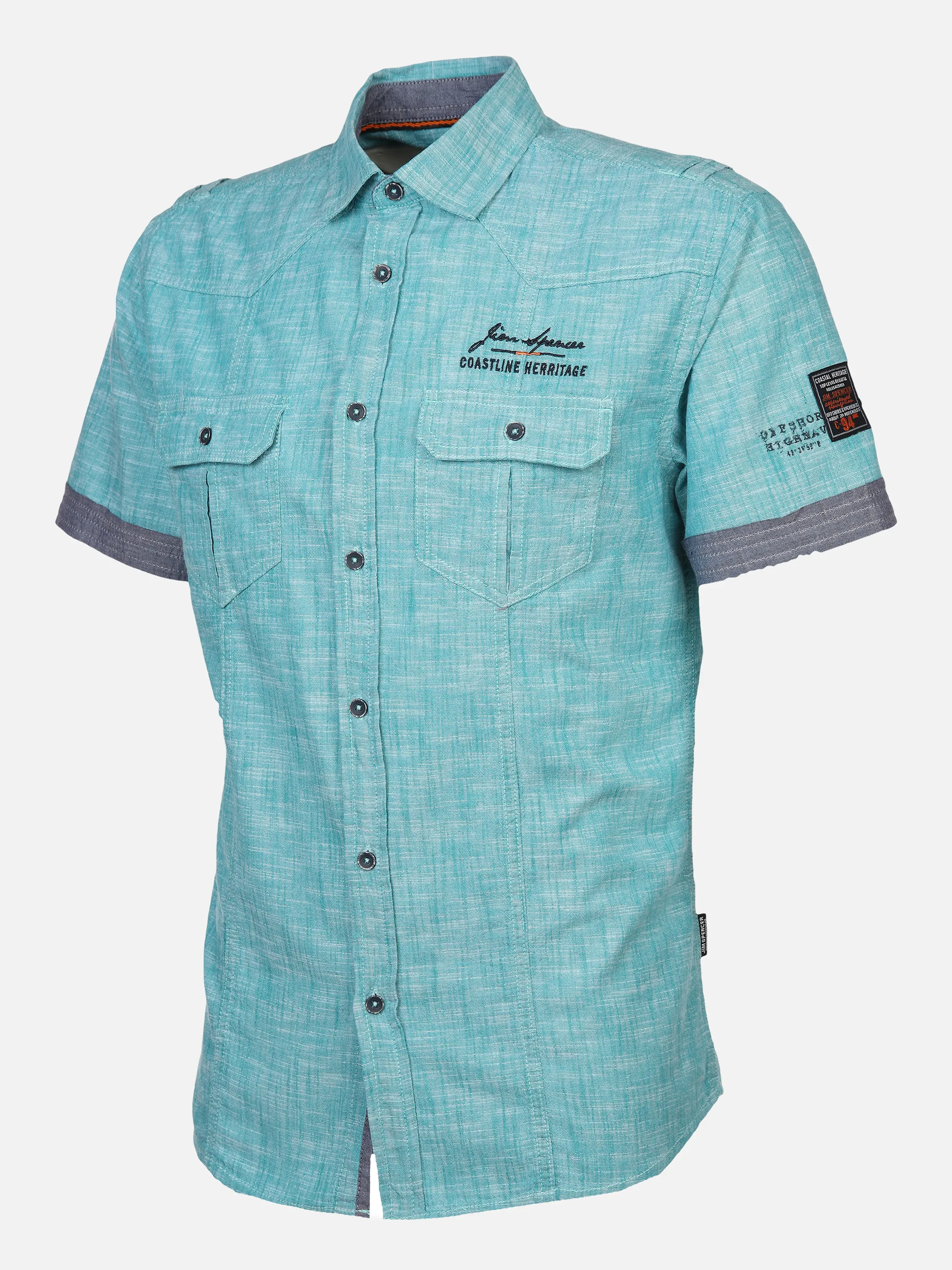 Jim Spencer He. Freizeithemd 1/2 Arm Blau 873085 AQUA 3 Jim Spencer He. Freizeithemd 1/2 Arm Blau 873085 AQUA 3
