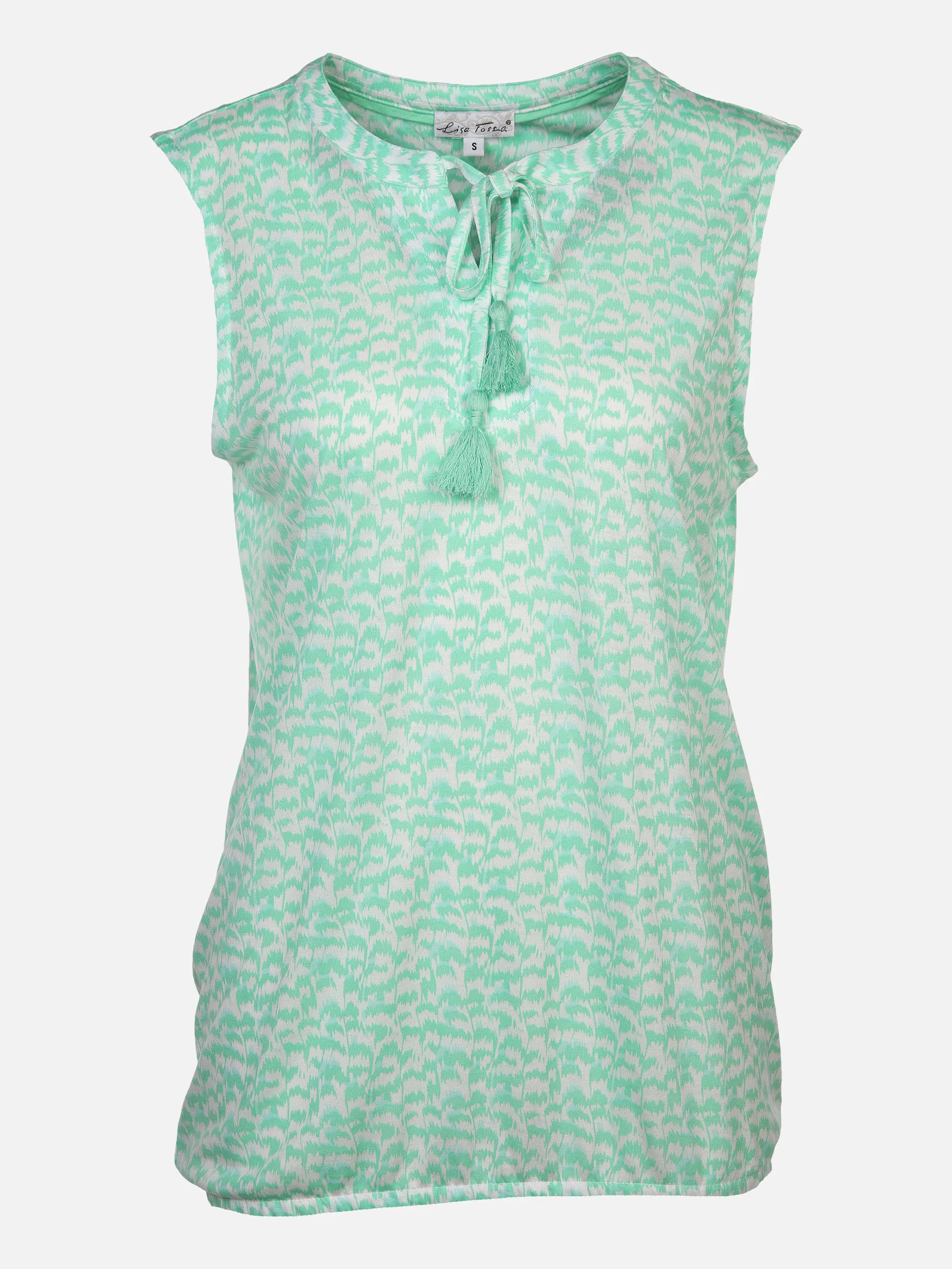 Lisa Tossa Da-Top m.Alloverprint Türkis 878028 DK AQUA 1 Lisa Tossa Da-Top m.Alloverprint Türkis 878028 DK AQUA 1