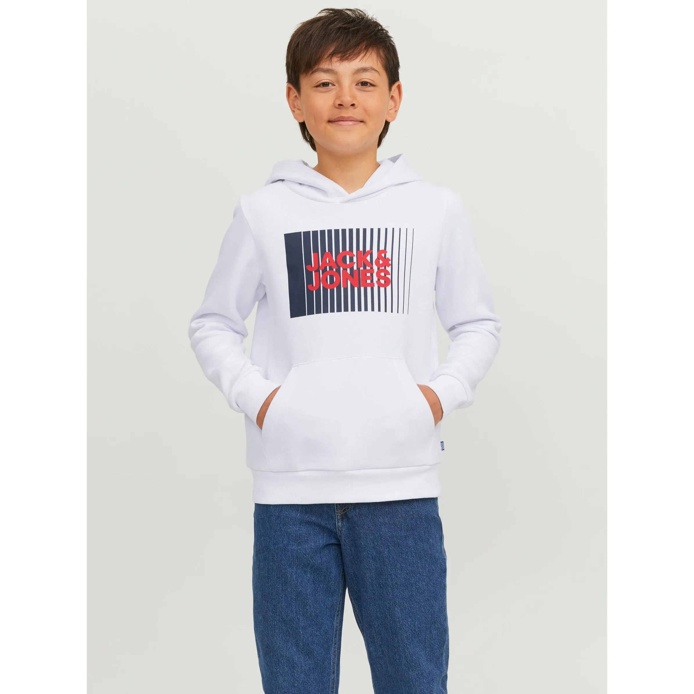 Jack&Jones Junior 12237459 JJECORP LOGO SWEAT HO Weiß 879585 178074 5 Jack&Jones Junior 12237459 JJECORP LOGO SWEAT HO Weiß 879585 178074 5