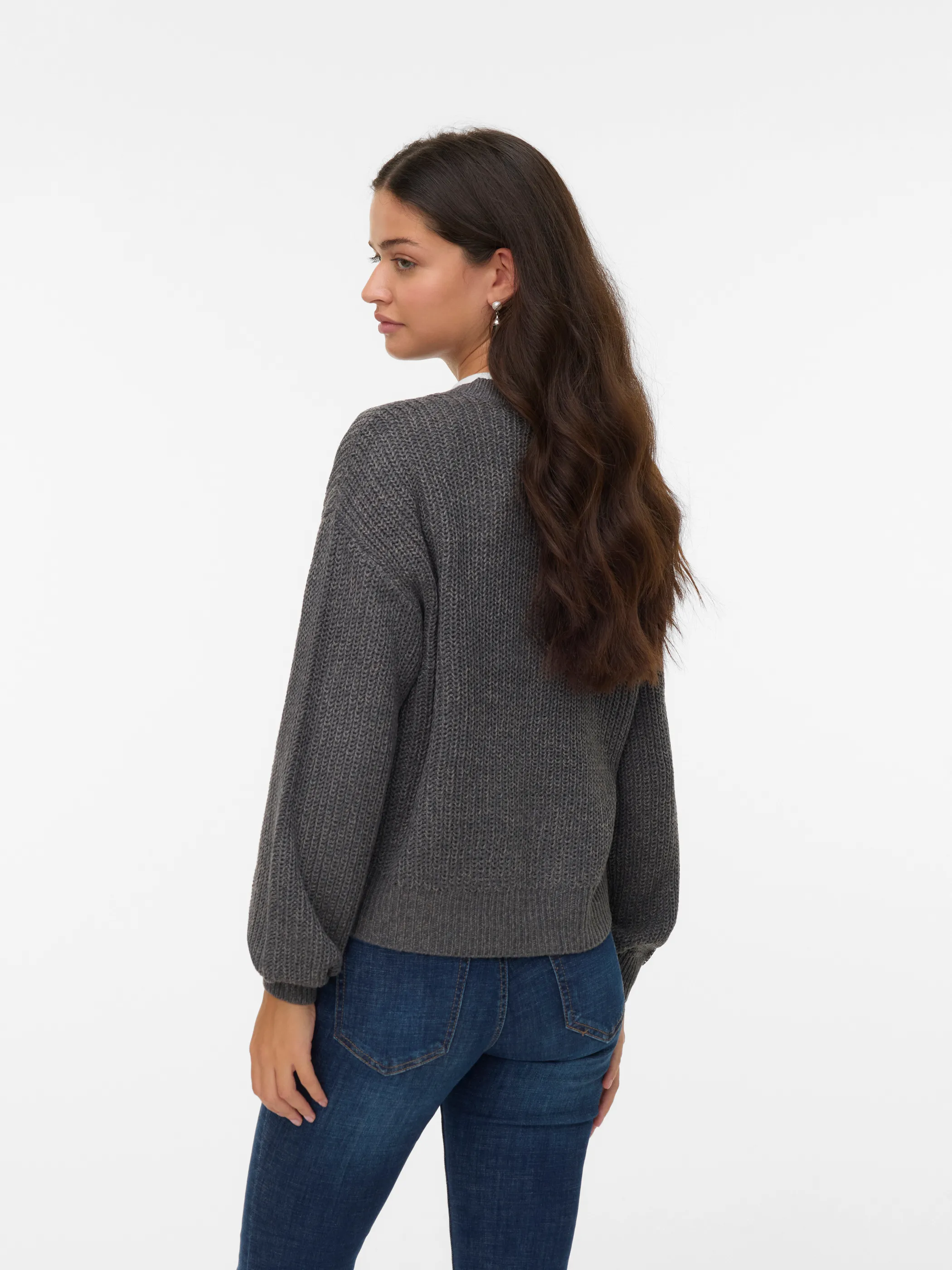 Vero Moda 10337797 VMLEA LS O-NECK CARDI Schwarz 915292 175618001 4