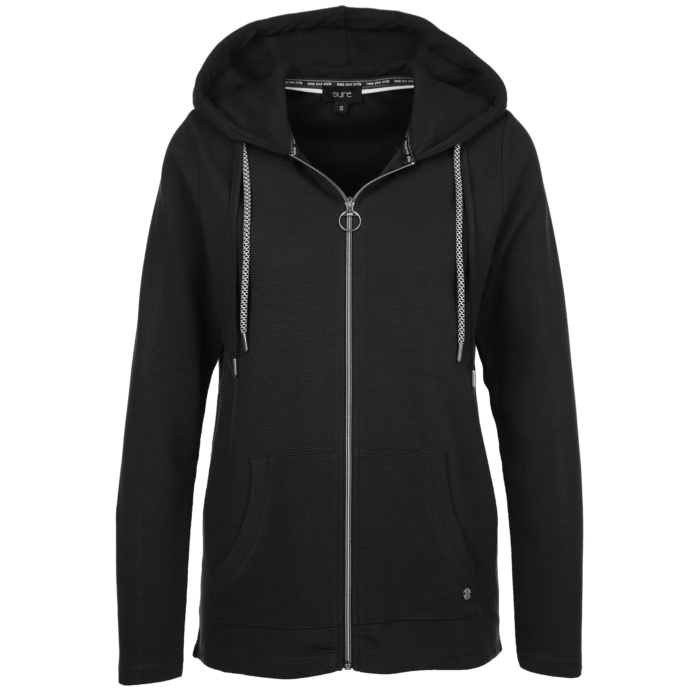 Sure Da-Sweatjacke m. Kapuze Schwarz 881816 SCHWARZ 1