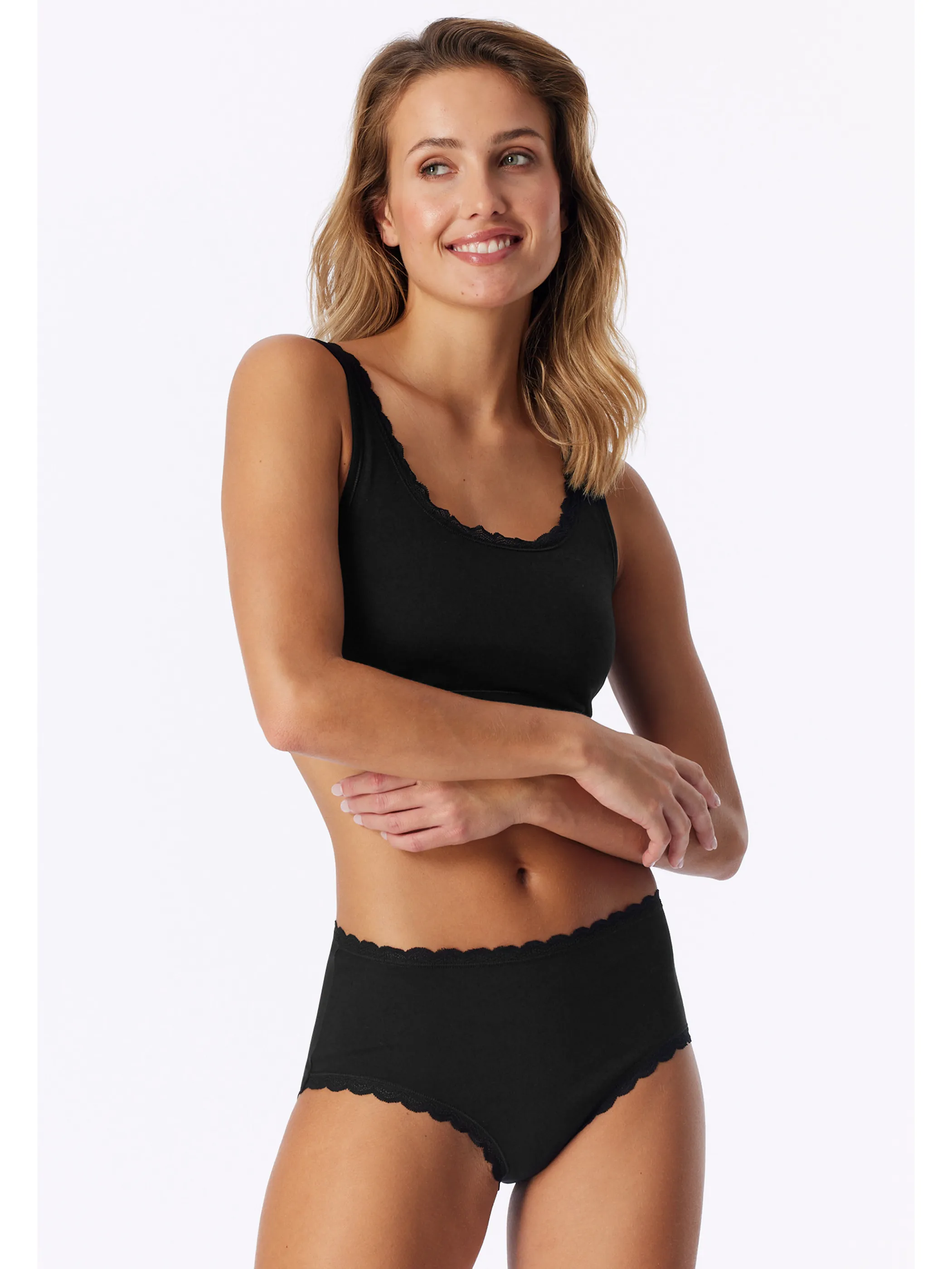 UNCOVER by Schiesser 183697 2PACK Midi Schwarz 933650 000 1