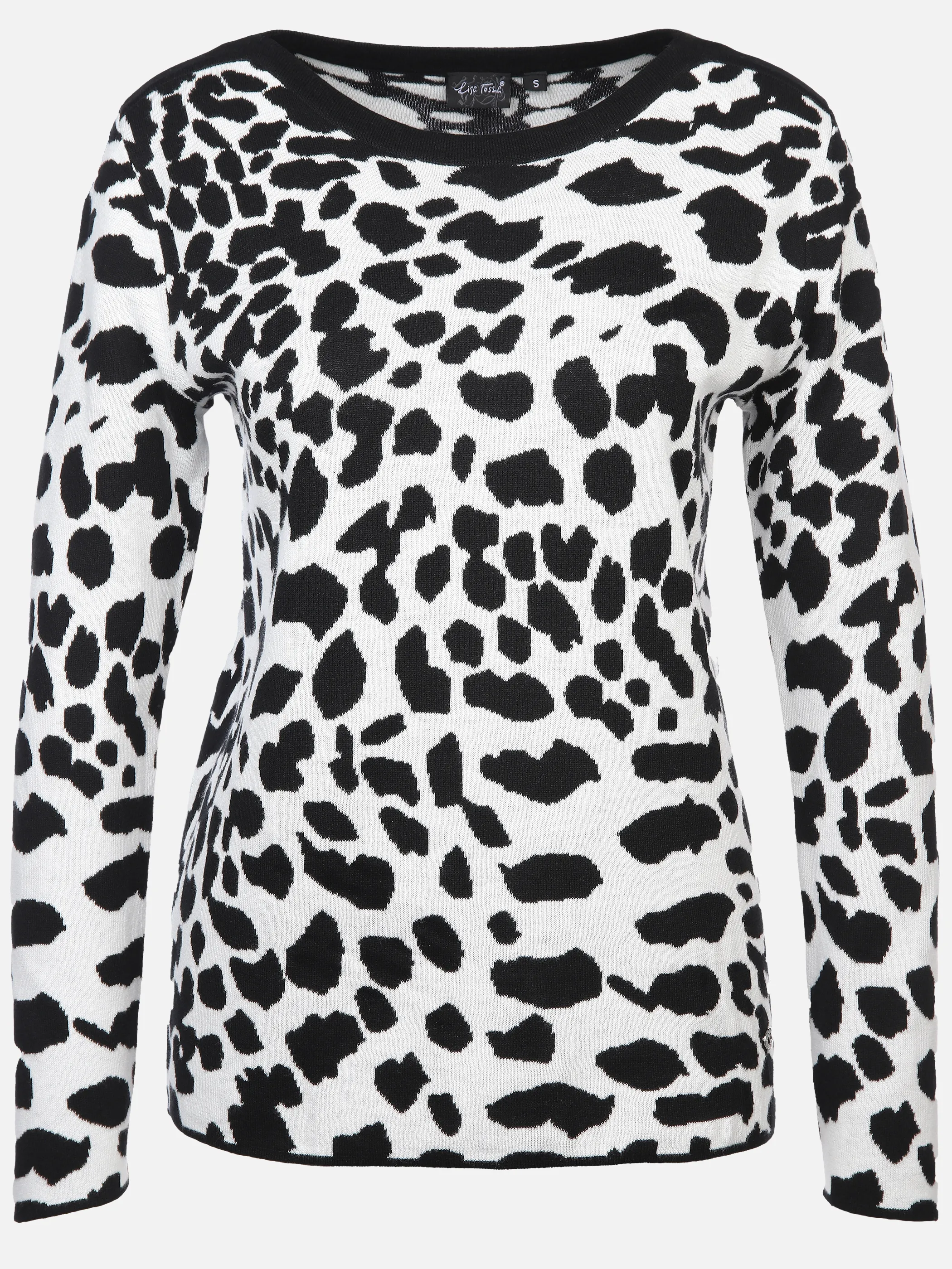 Lisa Tossa Da-Pullover gemustert Schwarz 896787 LEO BLACK 1