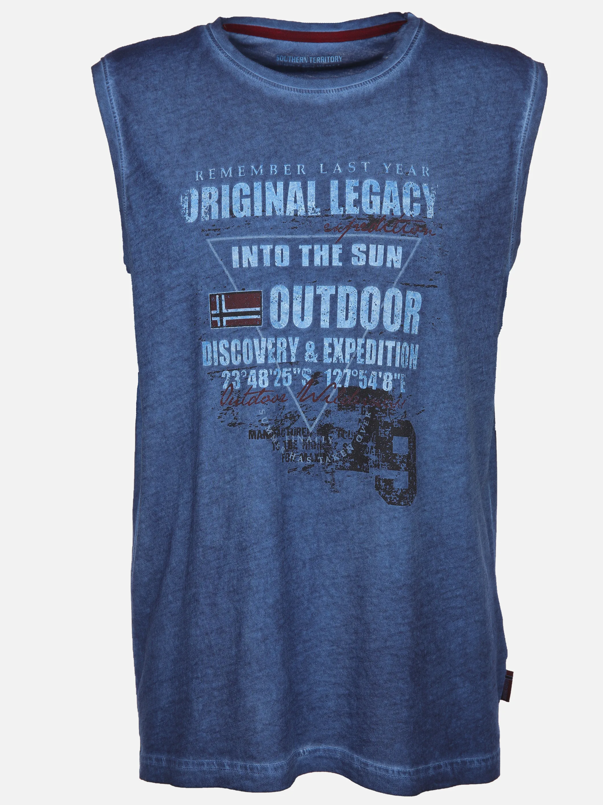 Southern Territory He. Muscleshirt oilwash Blau 910629 BLAU 1