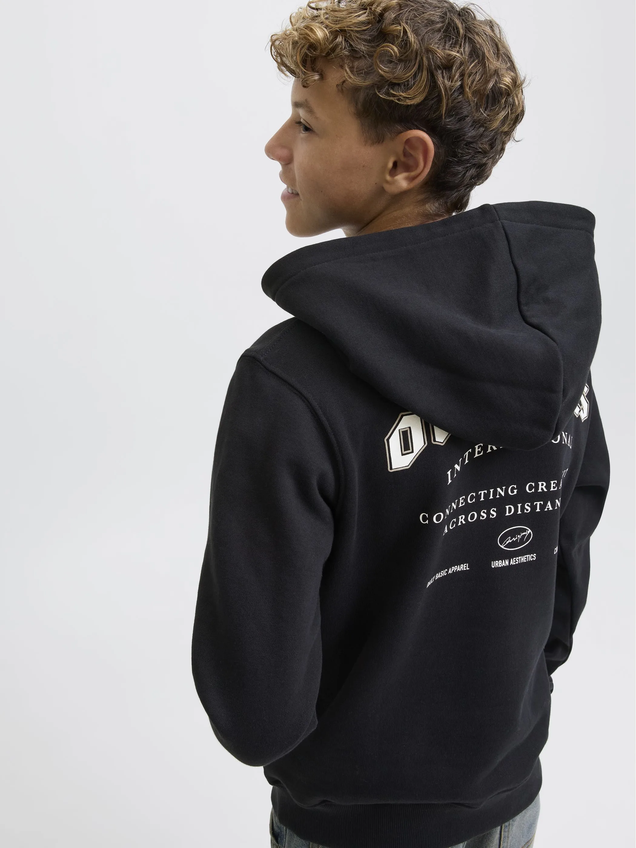 Jack&Jones Junior 12284109 JORMEADOWS SWEAT HOOD Schwarz 917334 178012