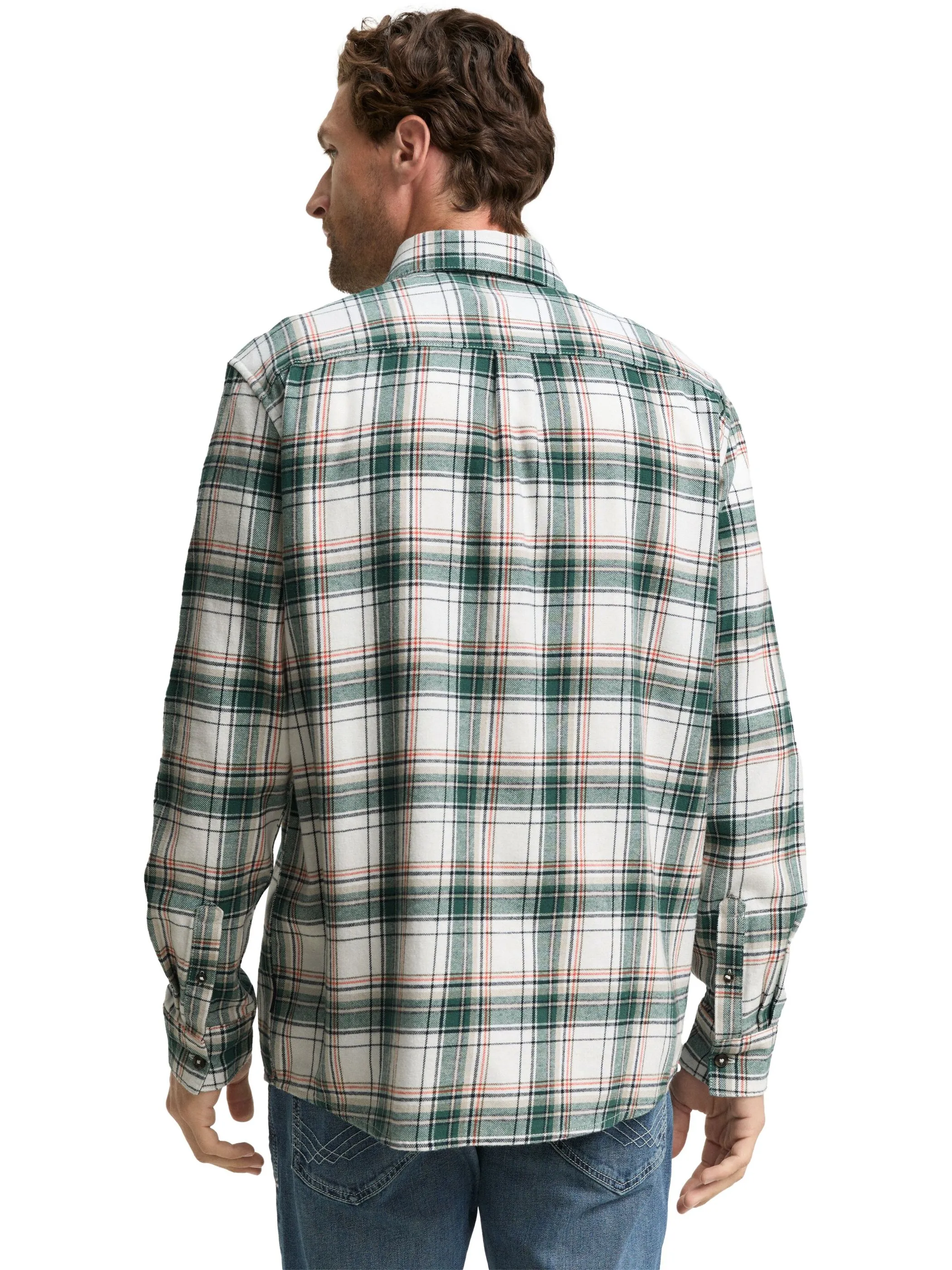 Tom Tailor 1047337 comfort checked shirt Weiß 914818 38515 2