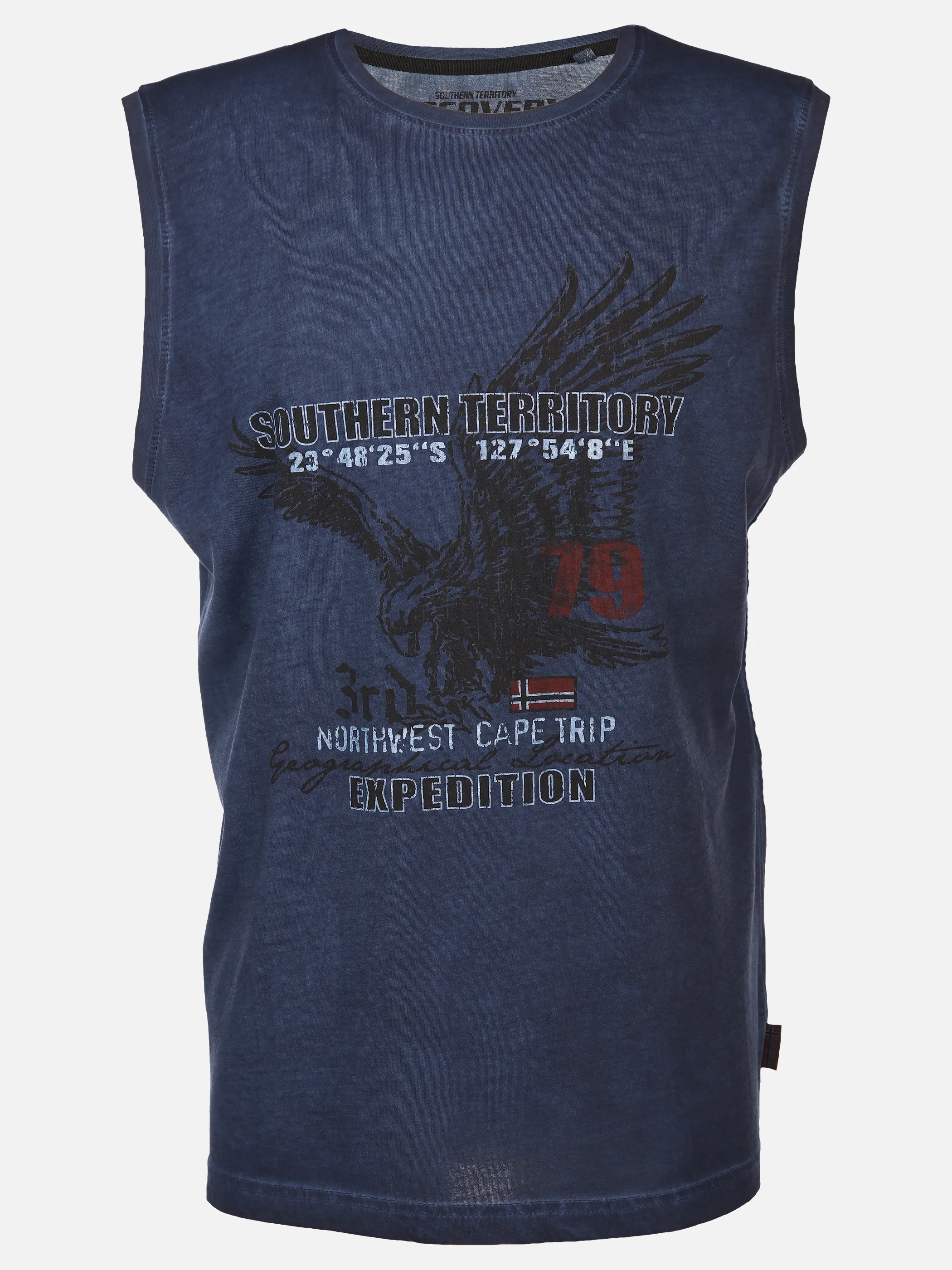 Southern Territory He. Muscleshirt oilwash Blau 894403 NAVY 1