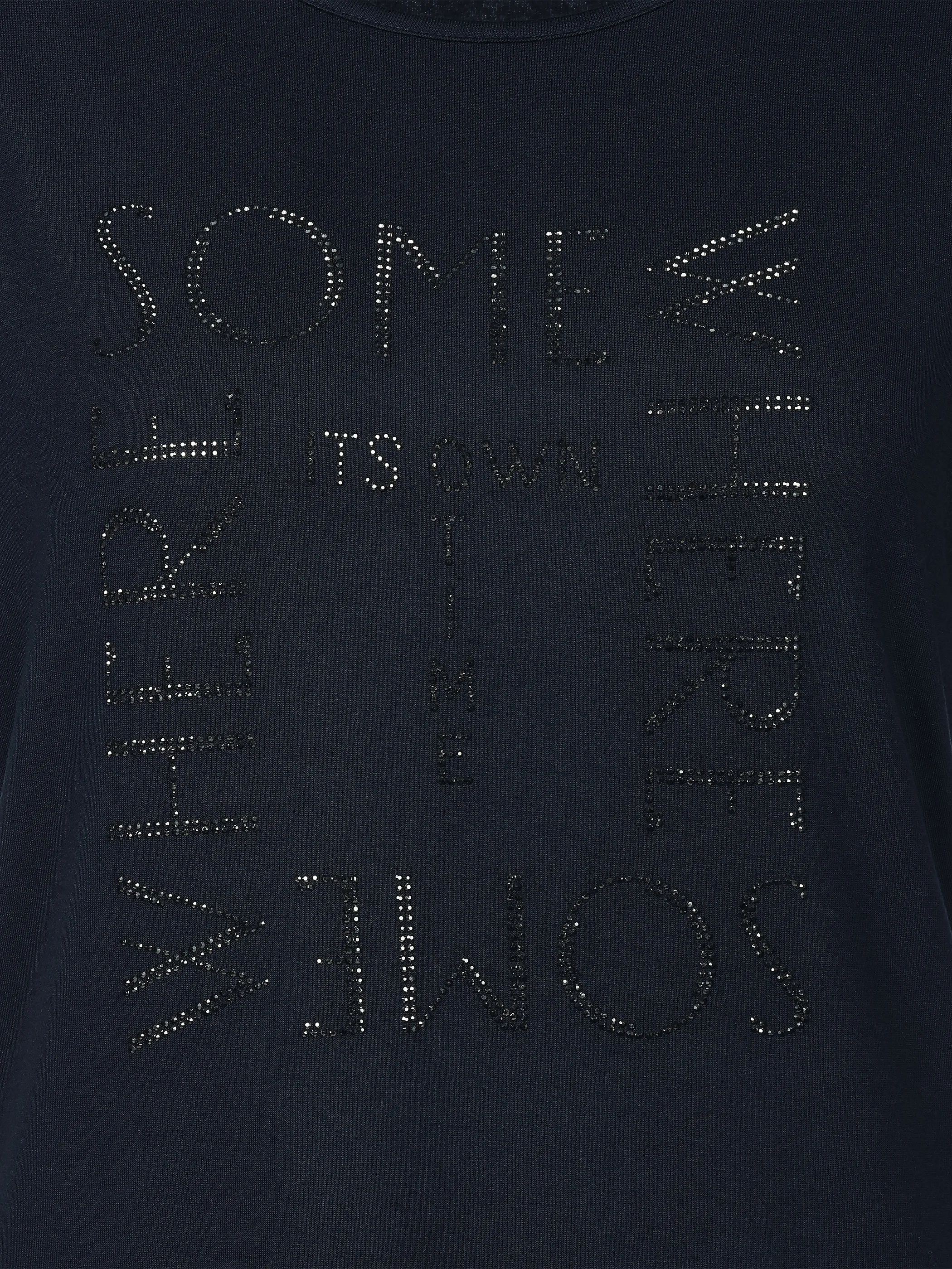 Lisa Tossa Da-Shirt mit Strassapplikation Blau 924195 SAPHIRE 3