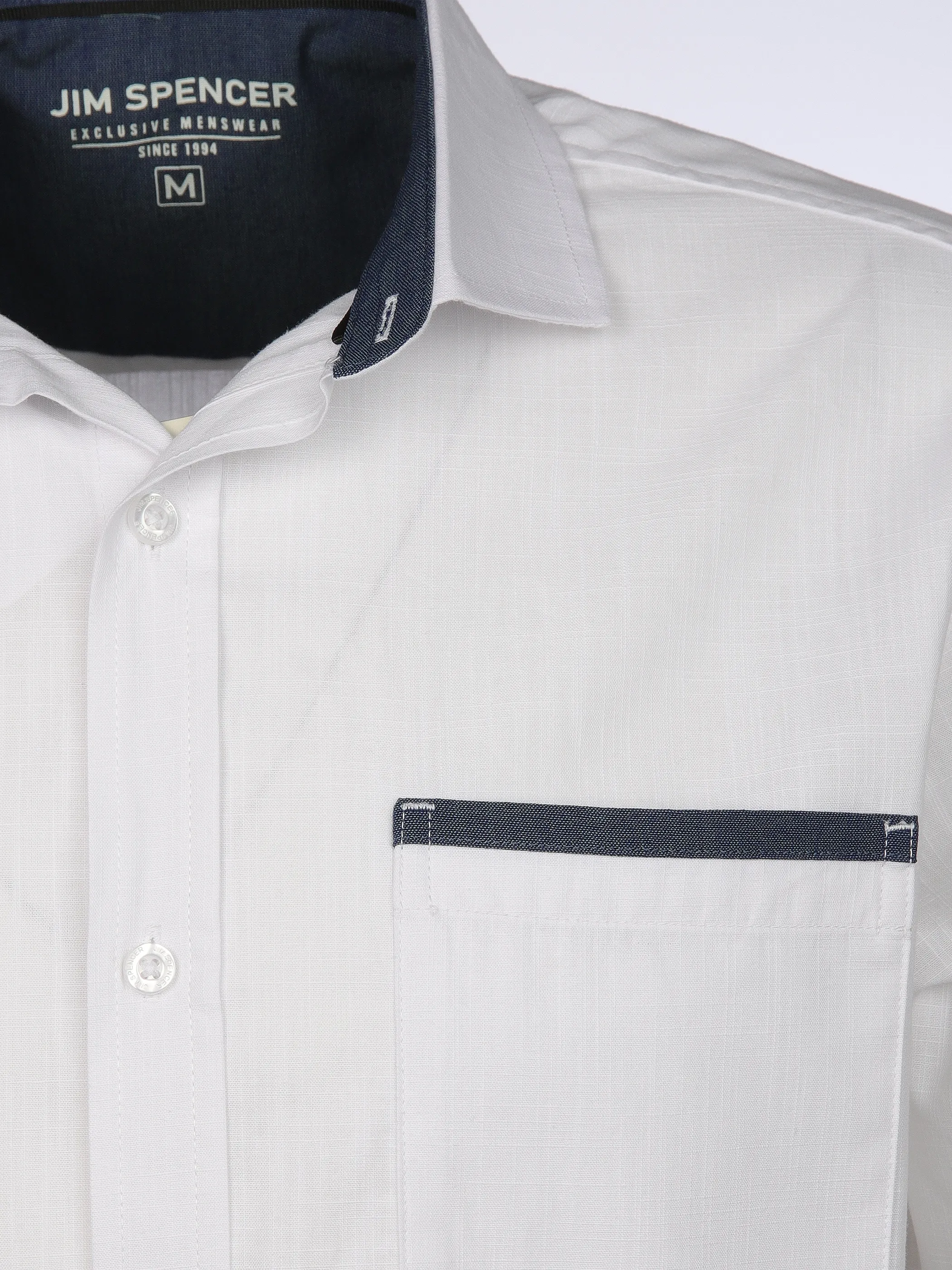 Jim Spencer He. Freizeithemd 1/2 Arm slub Weiß 908751 WHITE 3 Jim Spencer He. Freizeithemd 1/2 Arm slub Weiß 908751 WHITE 3