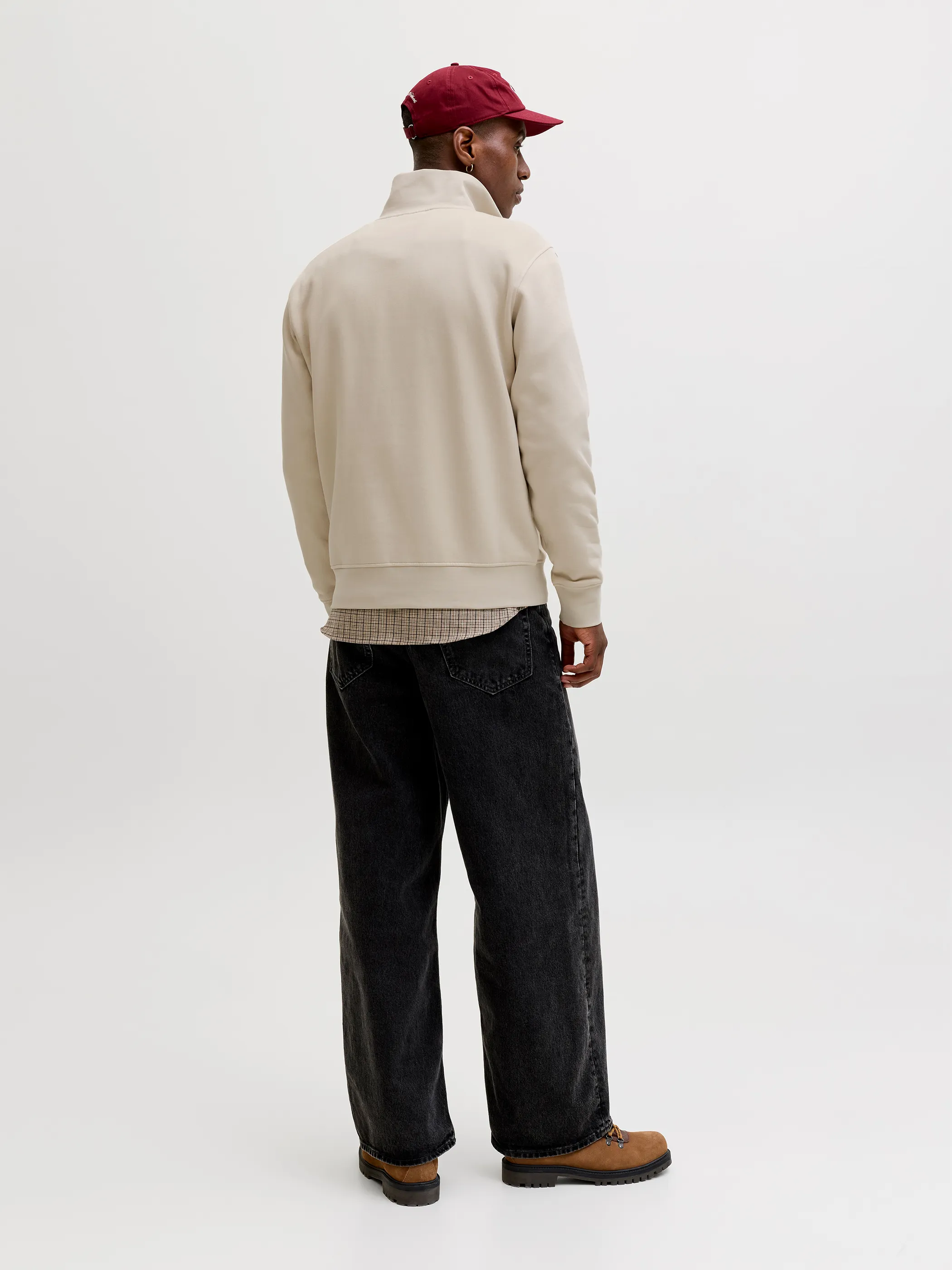 Jack Jones 12278793 JJESOHO SWEAT QUARTER Braun 928232 176631 2