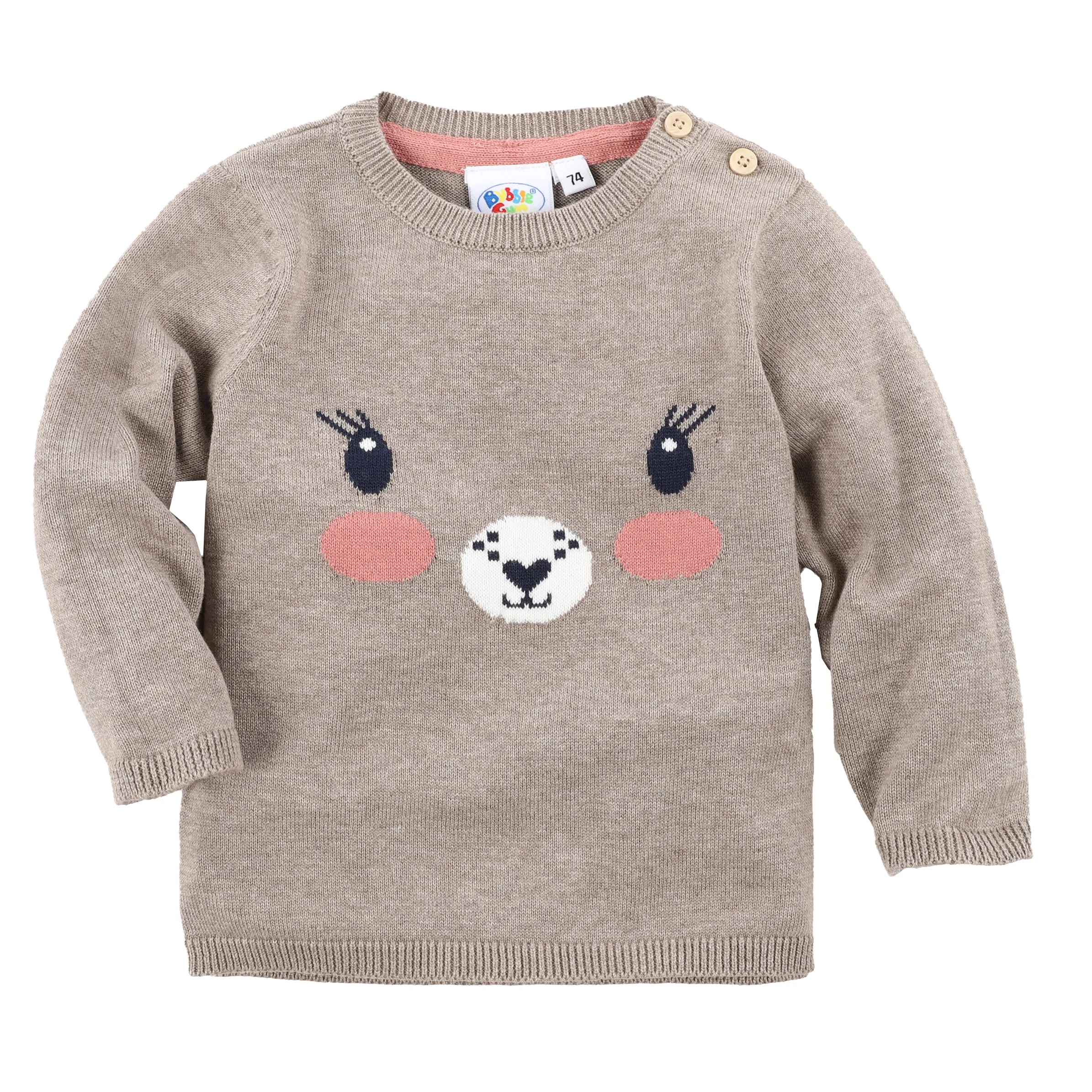 Bubble Gum BM Strickpullover in hellbraun mit Bärchen Braun 884919 HELLBRAUN 3 Bubble Gum BM Strickpullover in hellbraun mit Bärchen Braun 884919 HELLBRAUN 3
