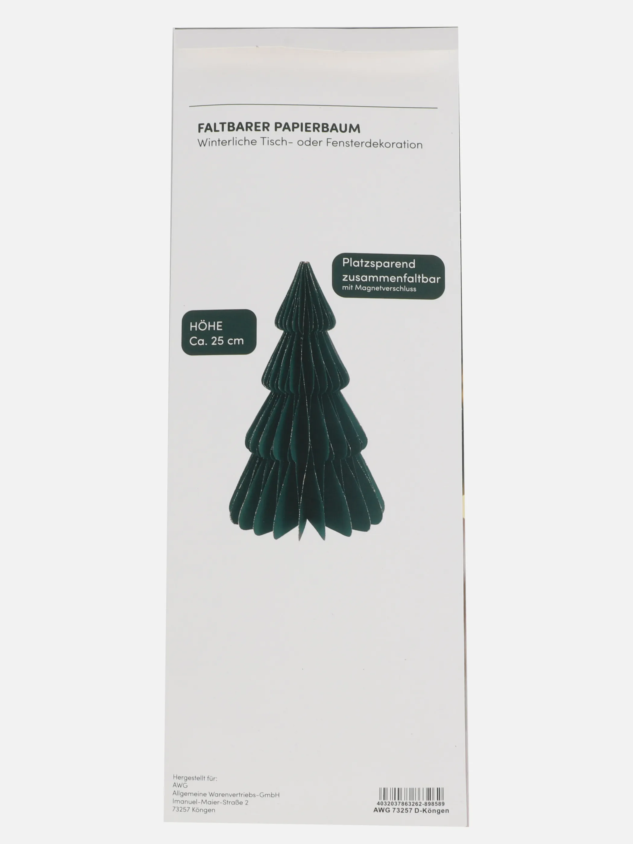 Weihnachten Papiertannenbaum Grün 898589 GRÜN 2