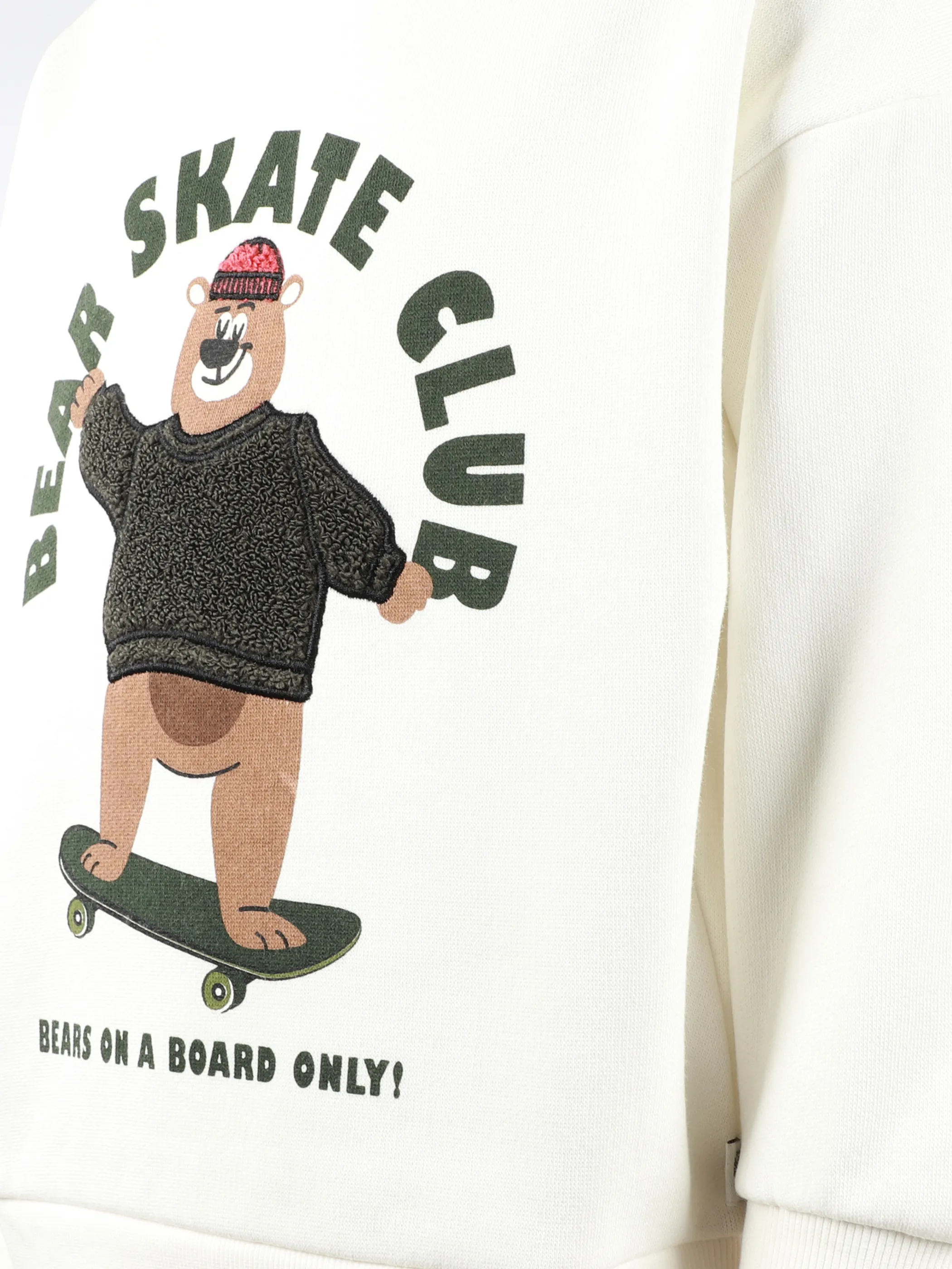 One Way KJ Sweatshirt mit Bären Print in weiß Weiß 913487 WEIß 3