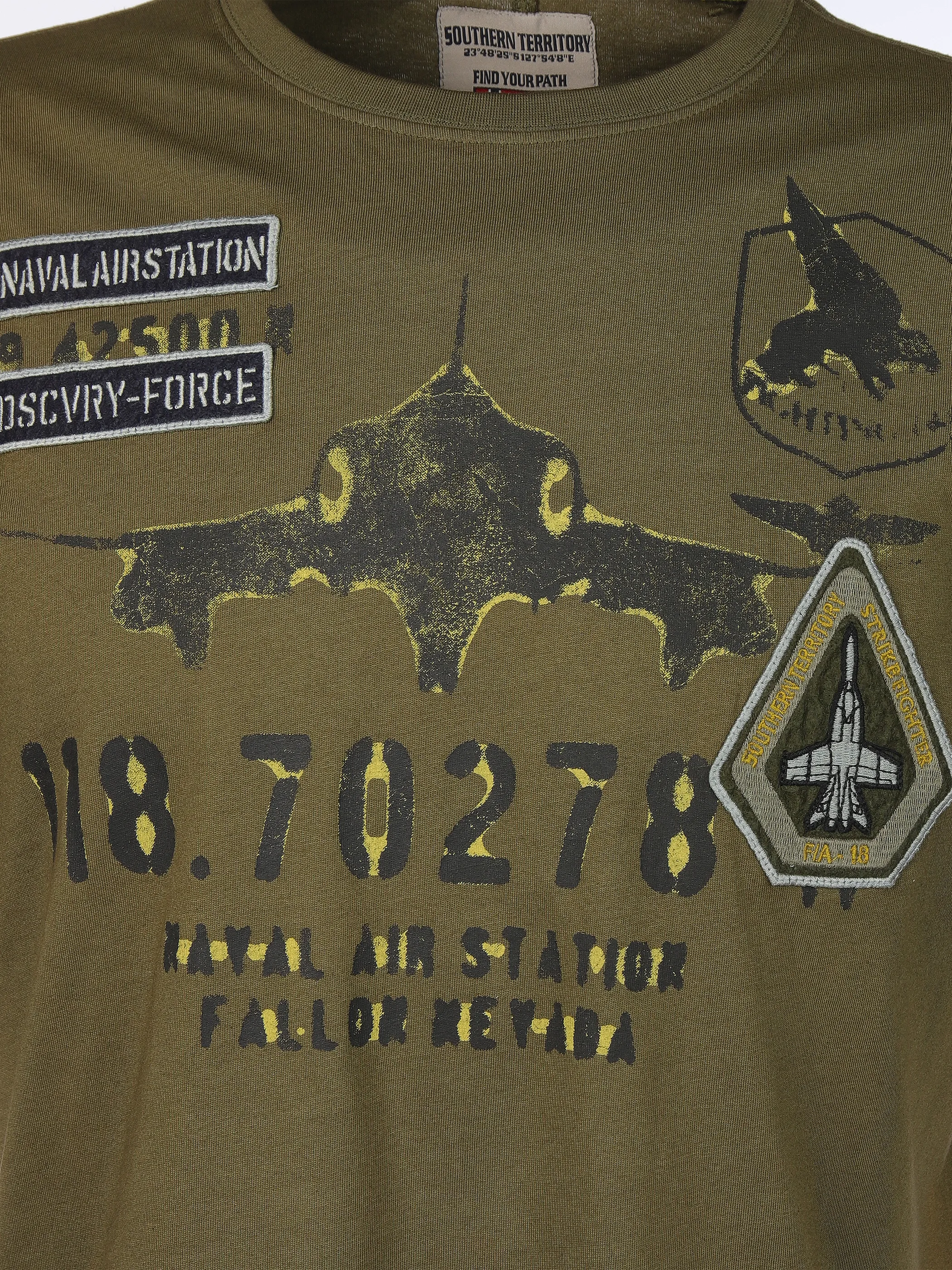 Southern Territory He. T-Shirt 1/2 Arm Print Oliv 916379 78 3