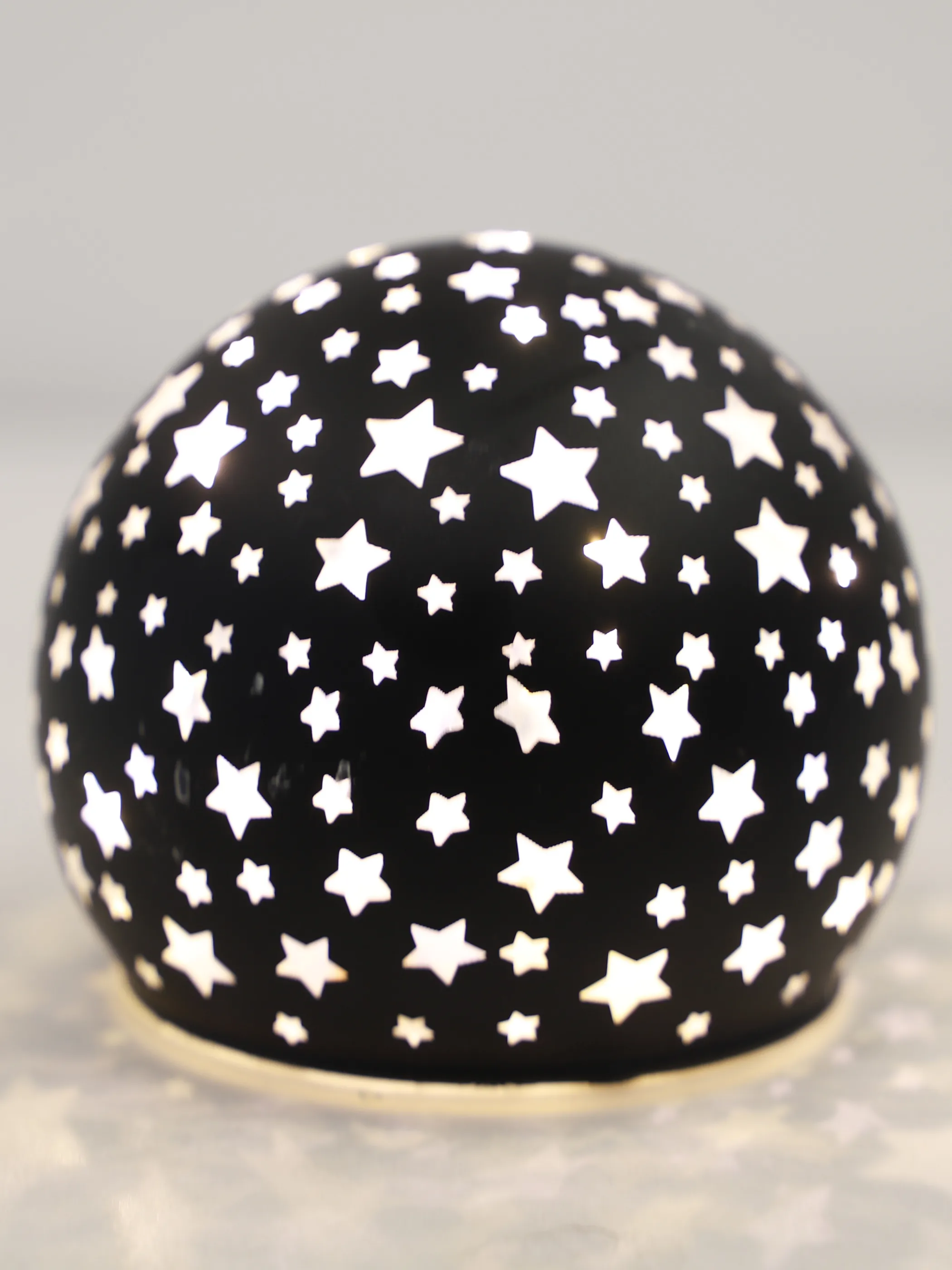 Weihnachten Dekolicht Ball mit Sternen  12 Schwarz 931776 SCHWARZ 2