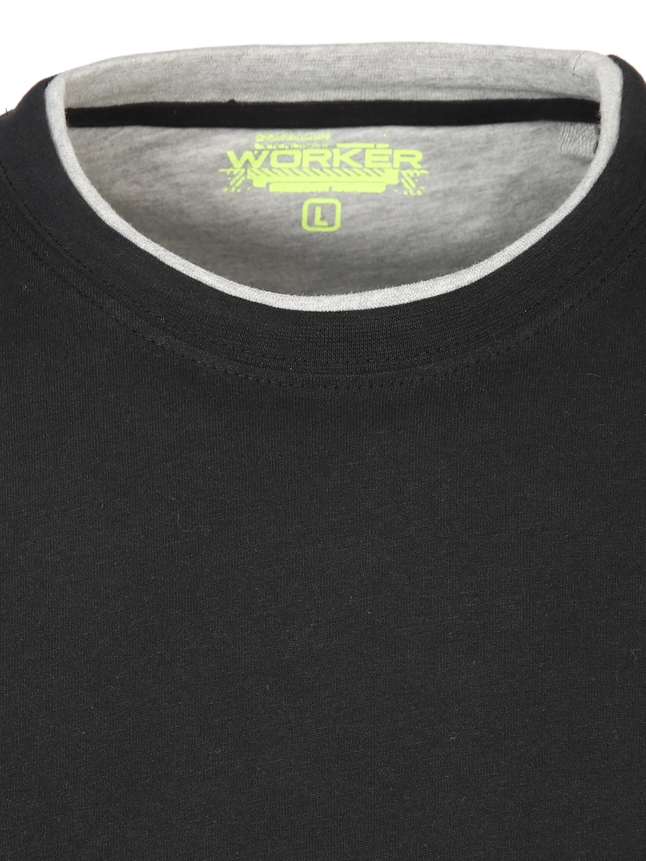 Worker He. T-Shirt 1/1 Arm Schwarz 898411 BLACK 3